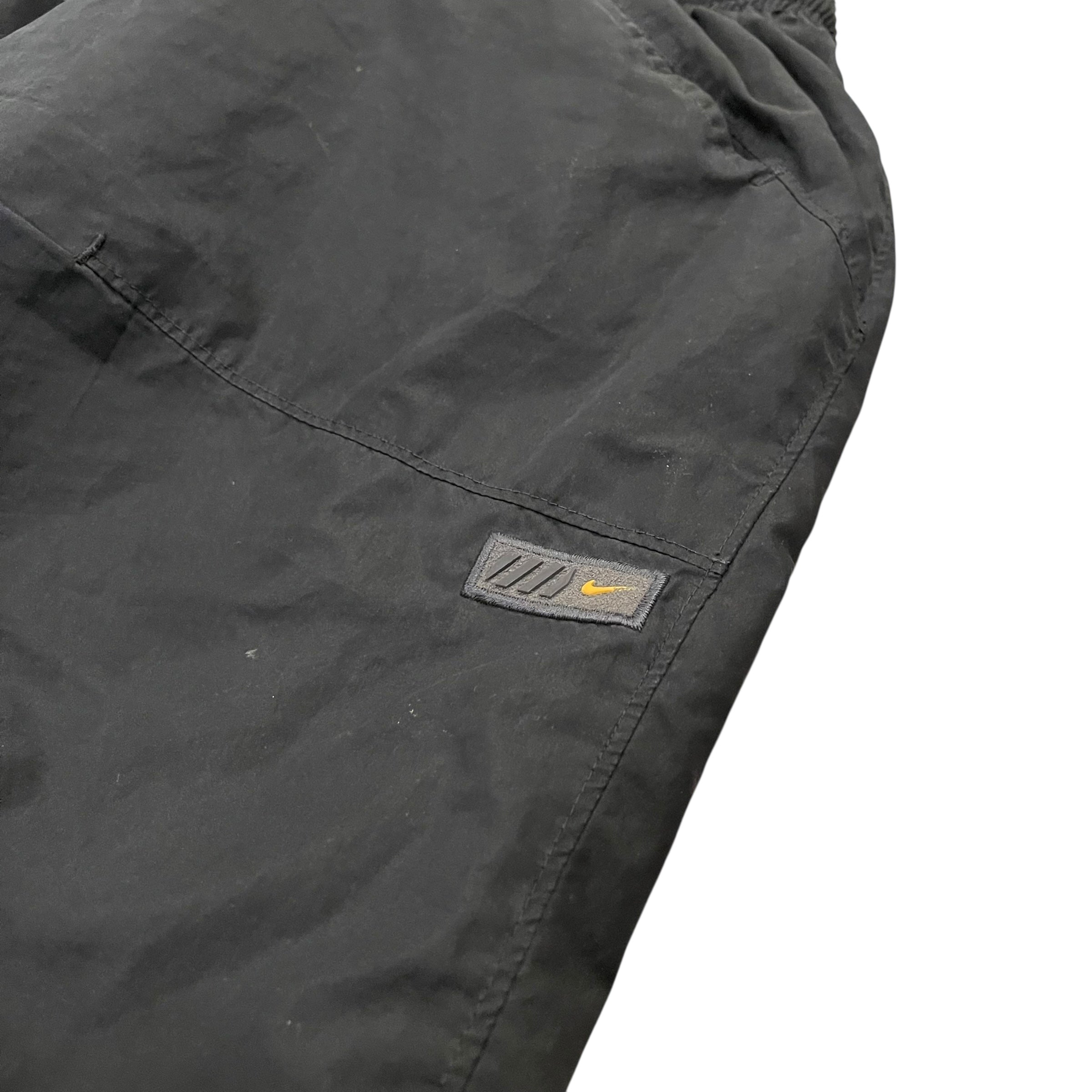 Vintage Y2K Black Nike Black &amp; White Striped Track Pants