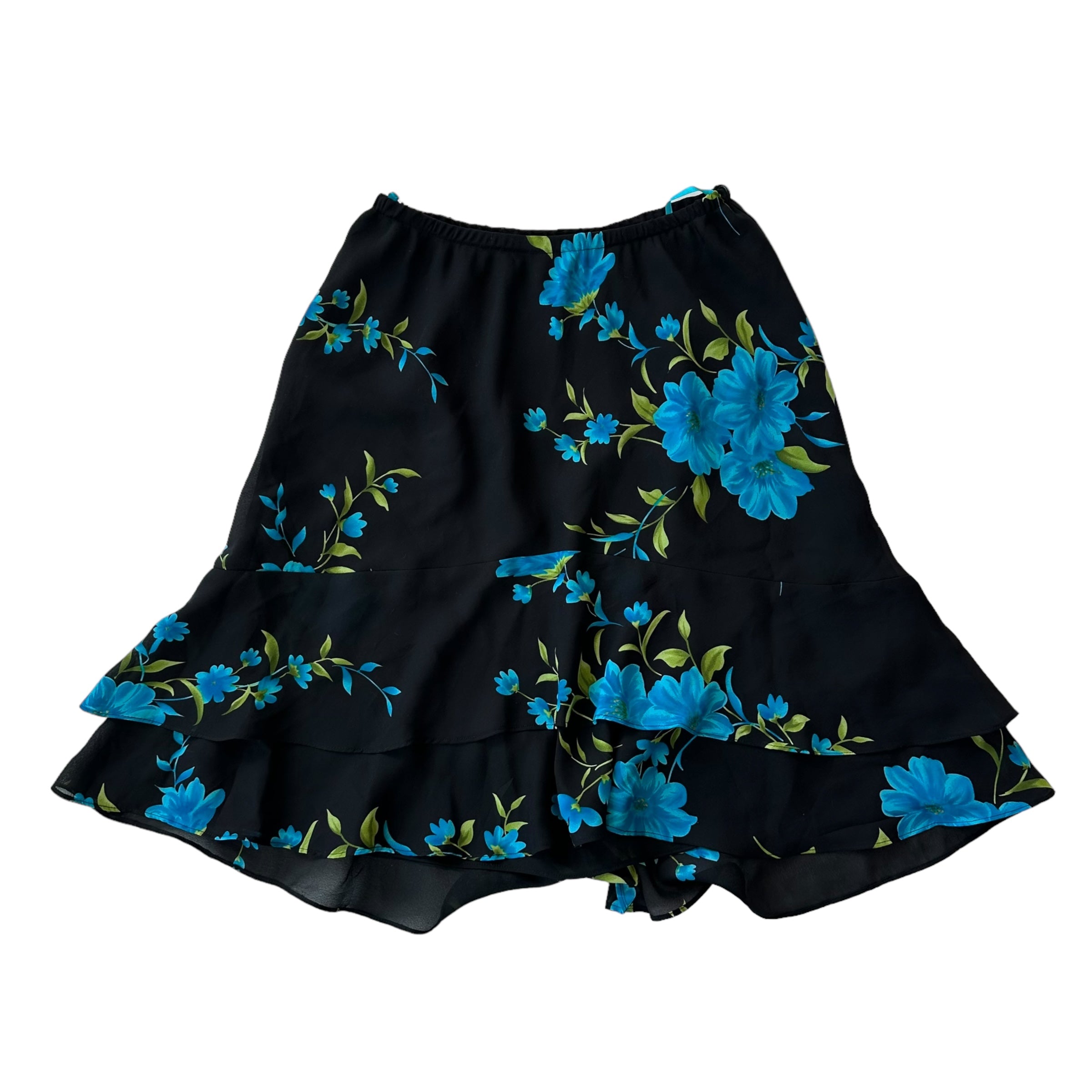 Y2k Floral Flowy Midi Skirt