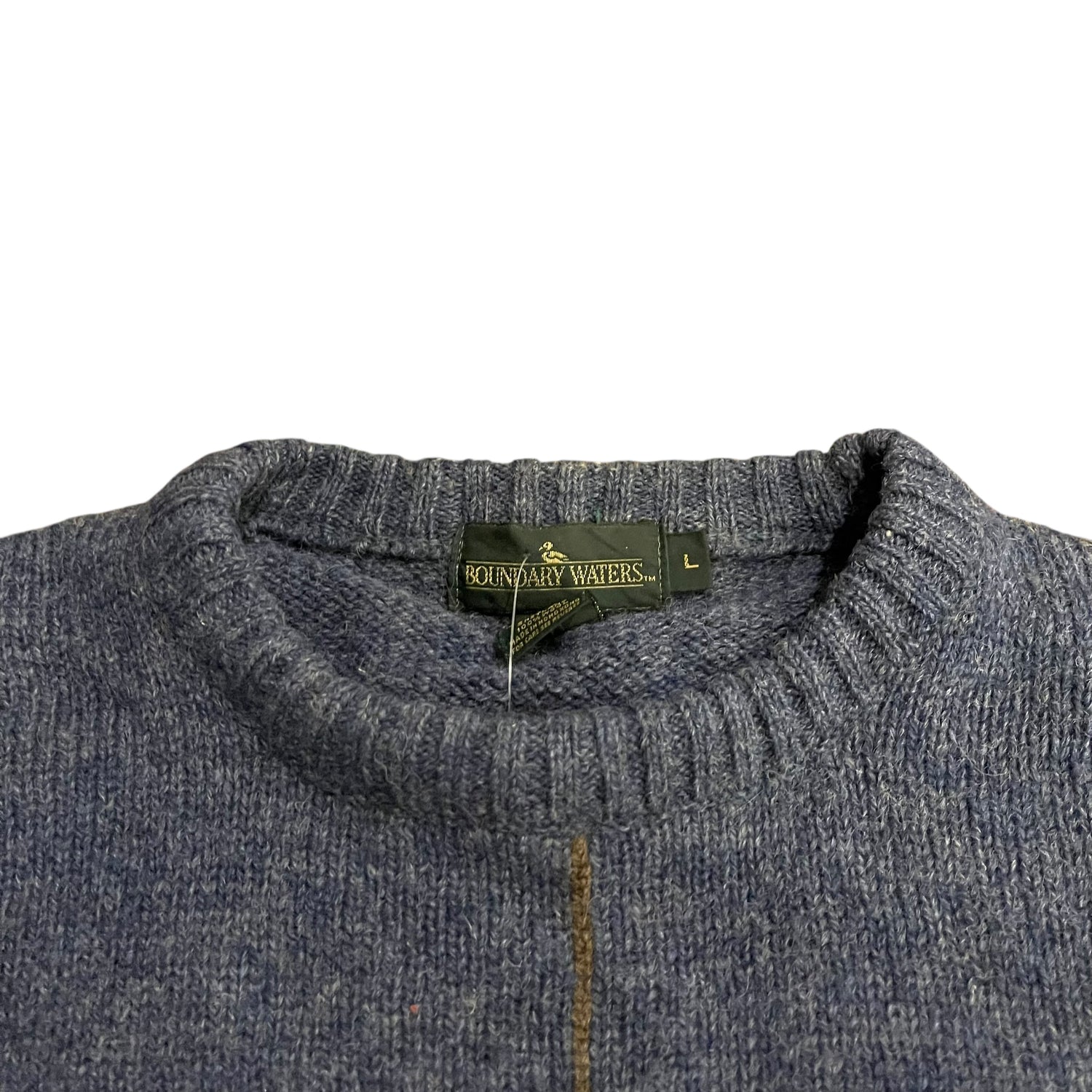 Vintage Boundary Waters Striped Wool Knit Sweater