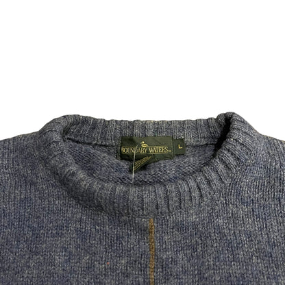 Vintage Boundary Waters Striped Wool Knit Sweater