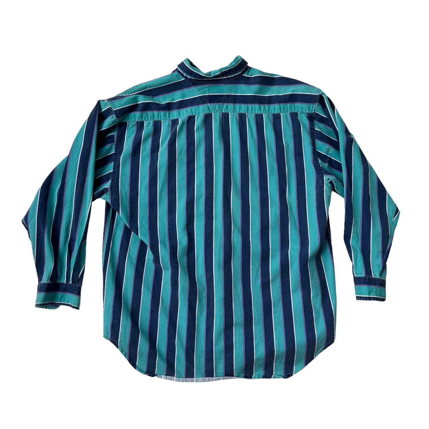 90s Striped Long Sleeve Button Up