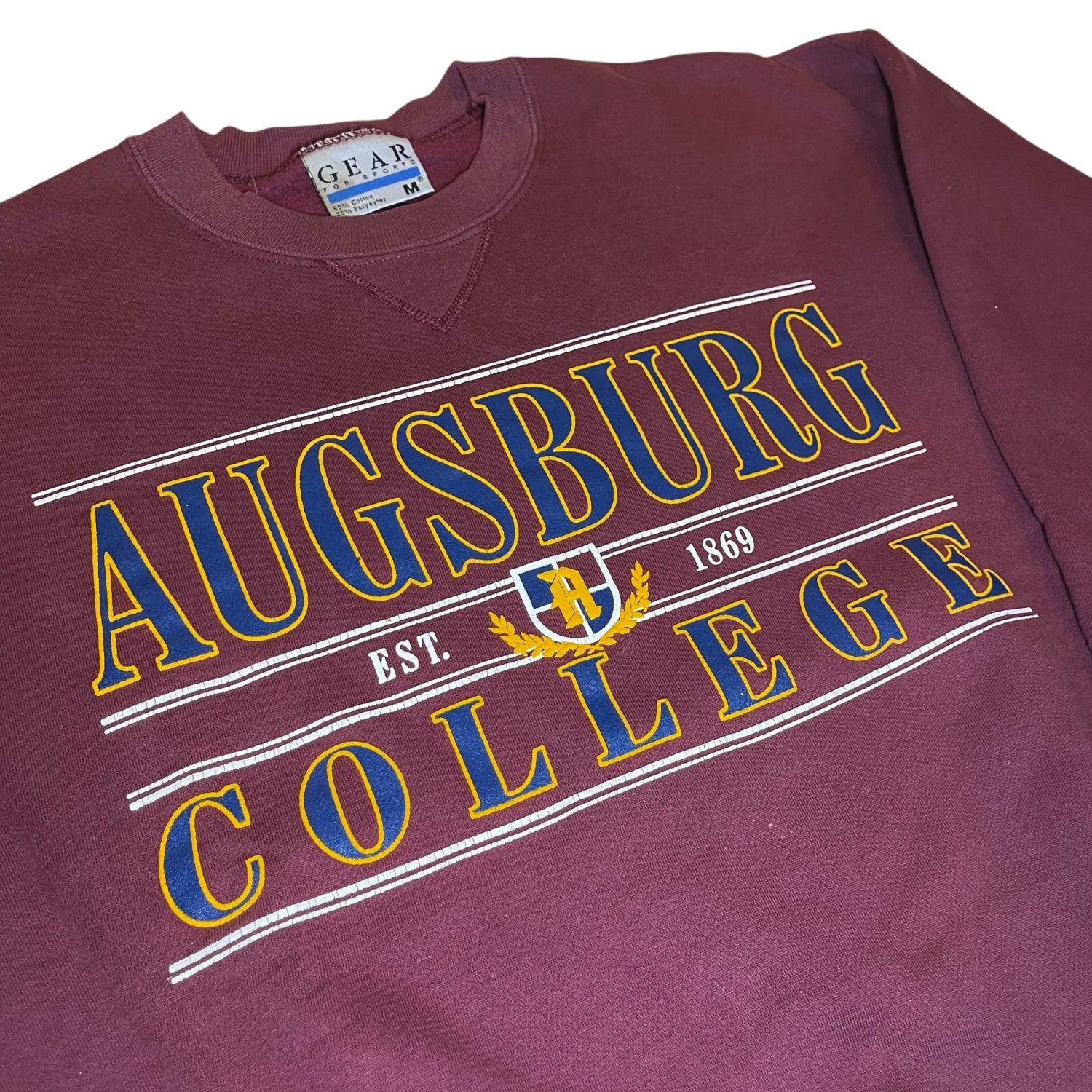 Vintage 90s Augsburg College (Minnesota) Maroon Crewneck