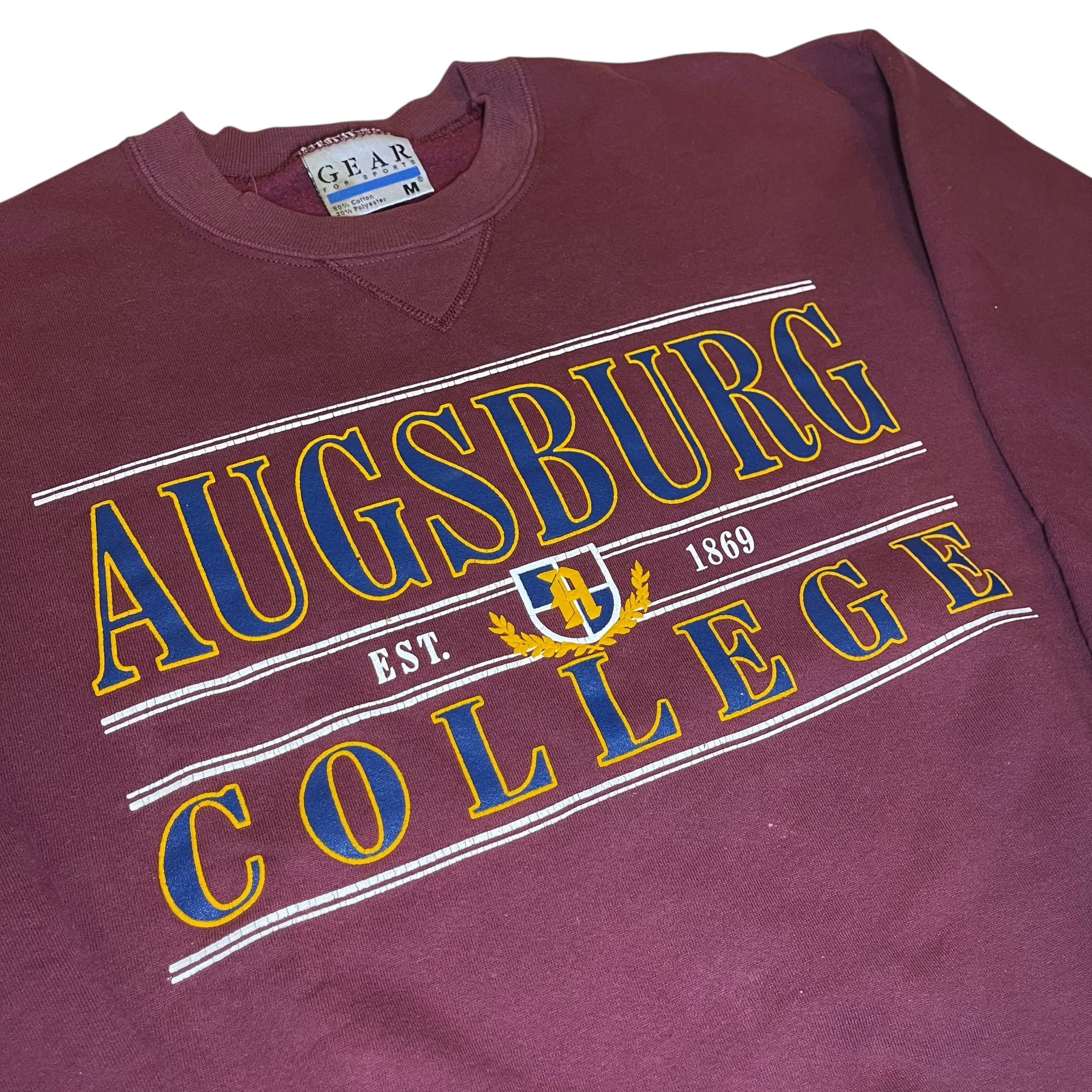 Vintage 90s Augsburg College (Minnesota) Maroon Crewneck