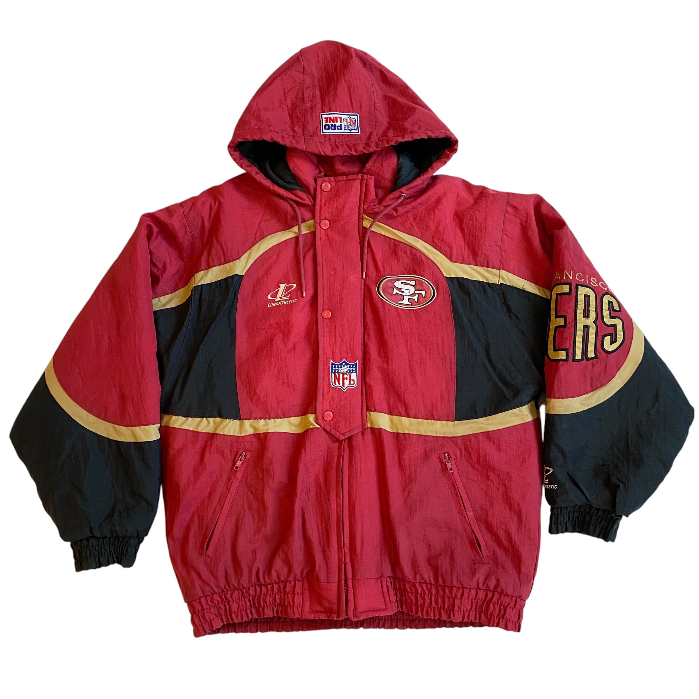 Vintage 90s San Francisco 49ers Logo Athletic Puffer Jacket