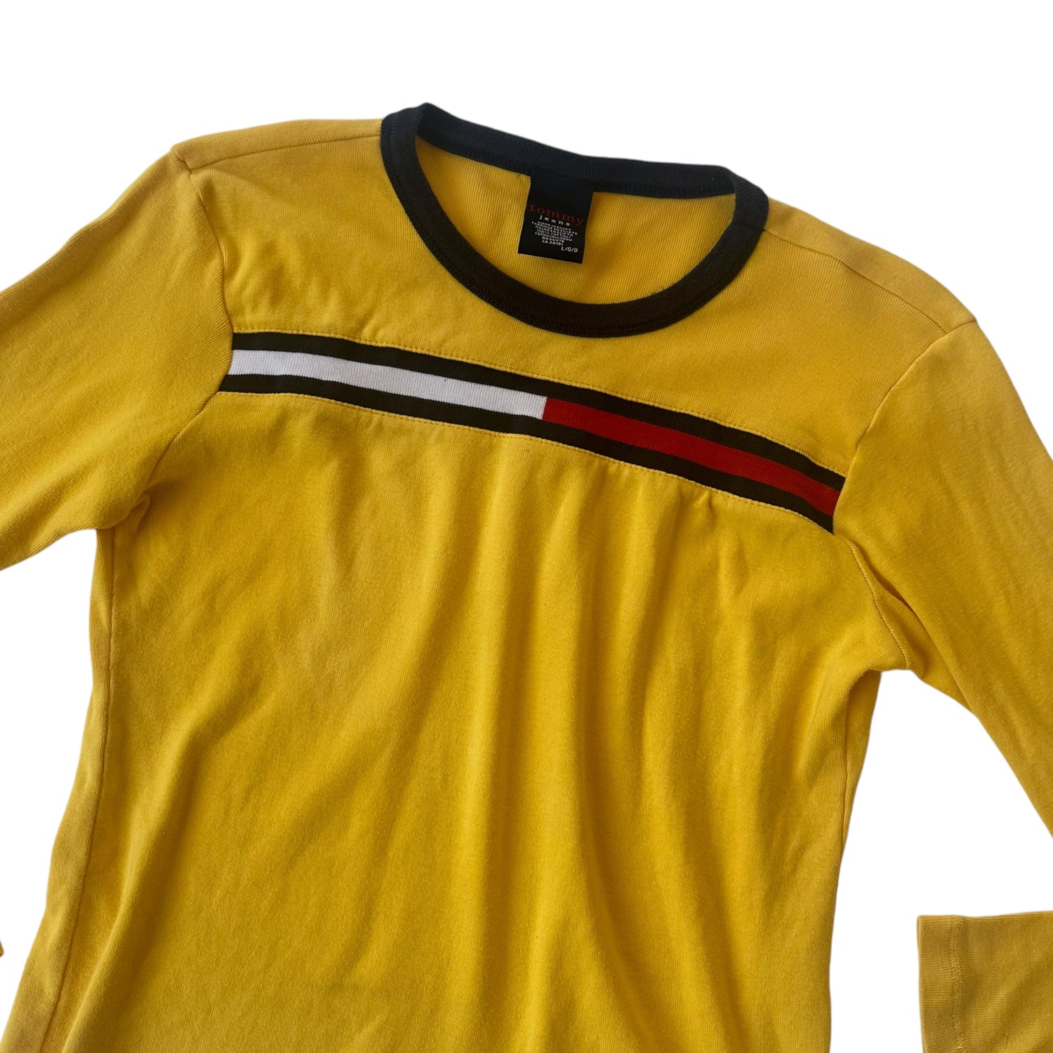 Y2k Tommy Jeans Yellow Femme Long Sleeve