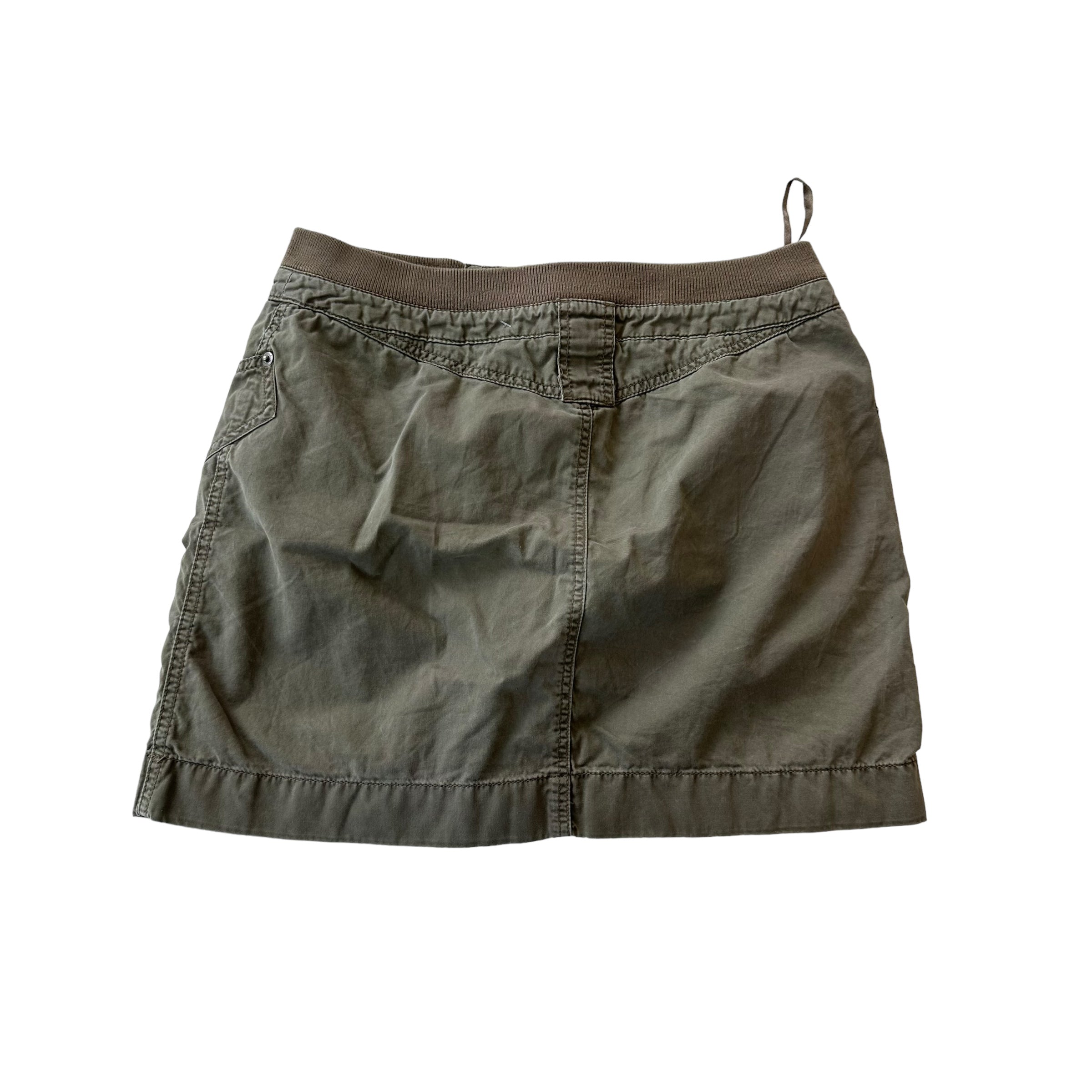 Y2k Green Cargo Style Mini Skirt