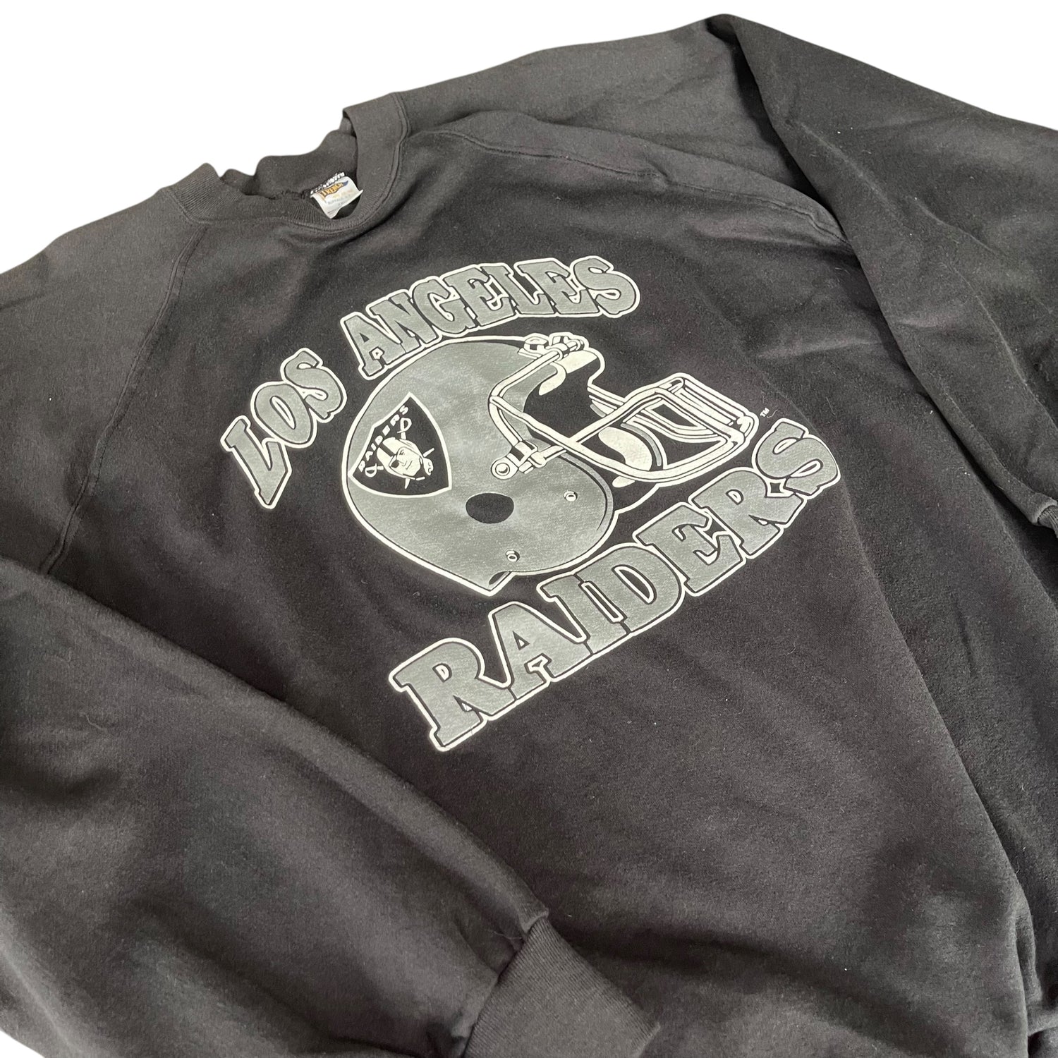 Vintage 90s Los Angeles Raiders Signature Black Crewneck