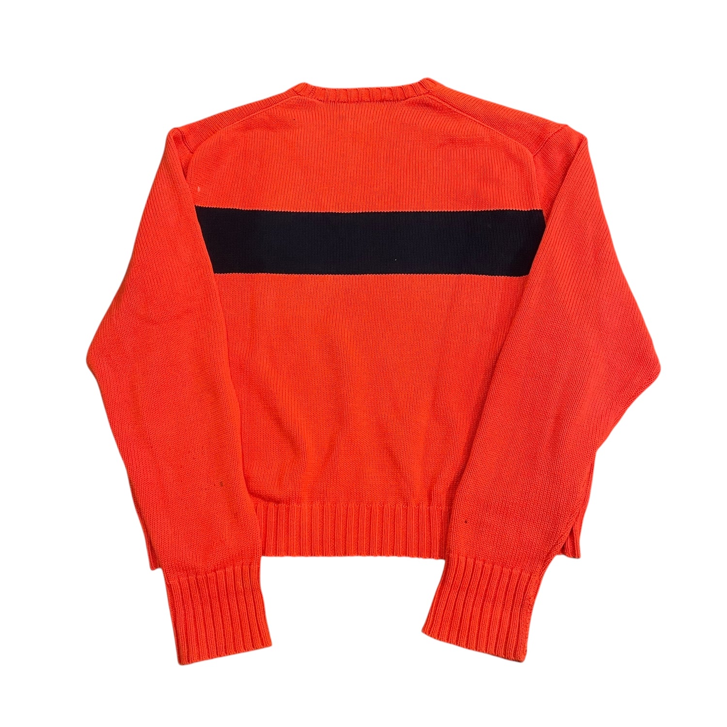 Vintage Polo by Ralph Lauren Orange Knit and Navy Sweater