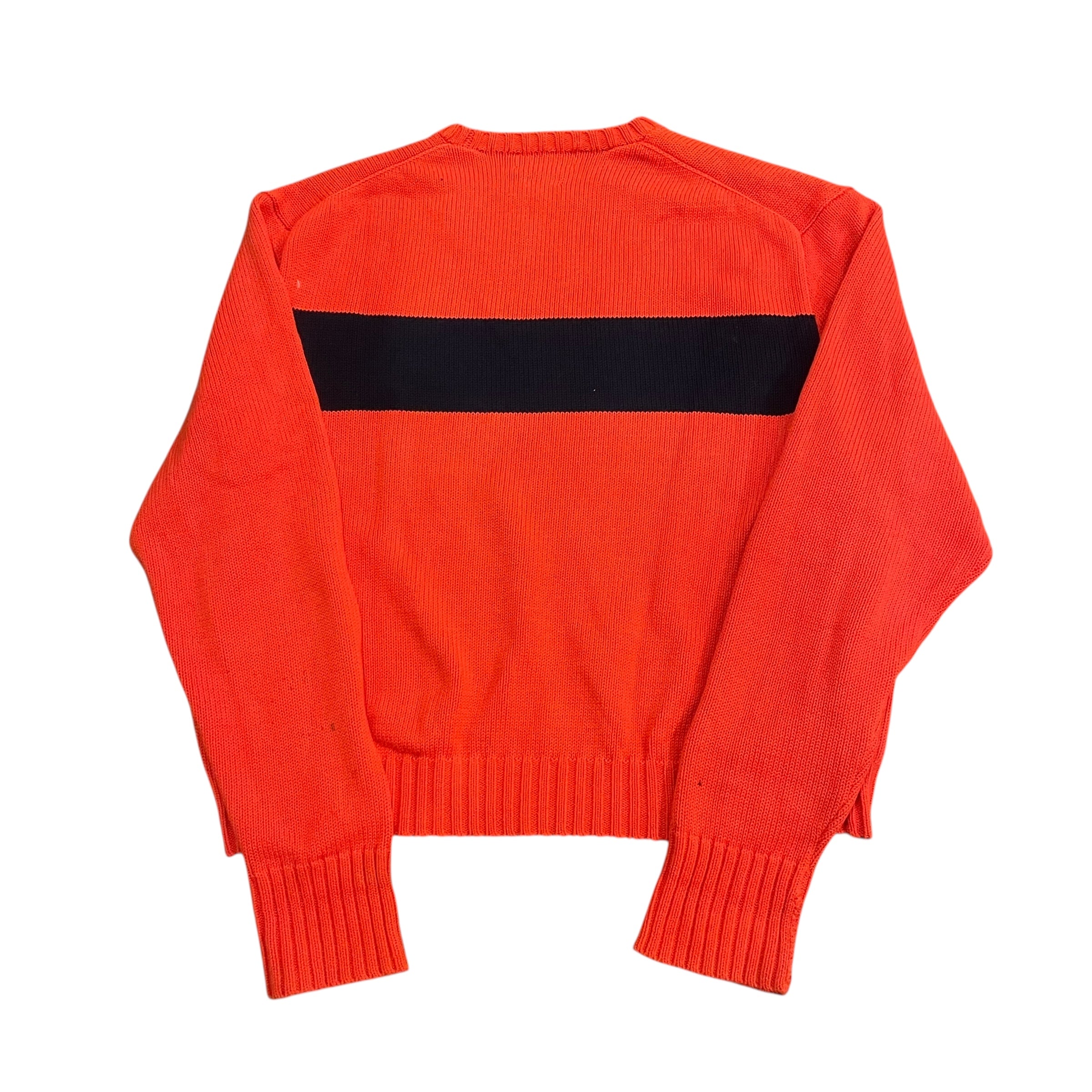 Vintage Polo by Ralph Lauren Orange Knit and Navy Sweater