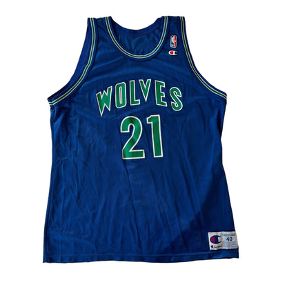 Vintage Minnesota Timberwolves Kevin Garnett Champion Jersey