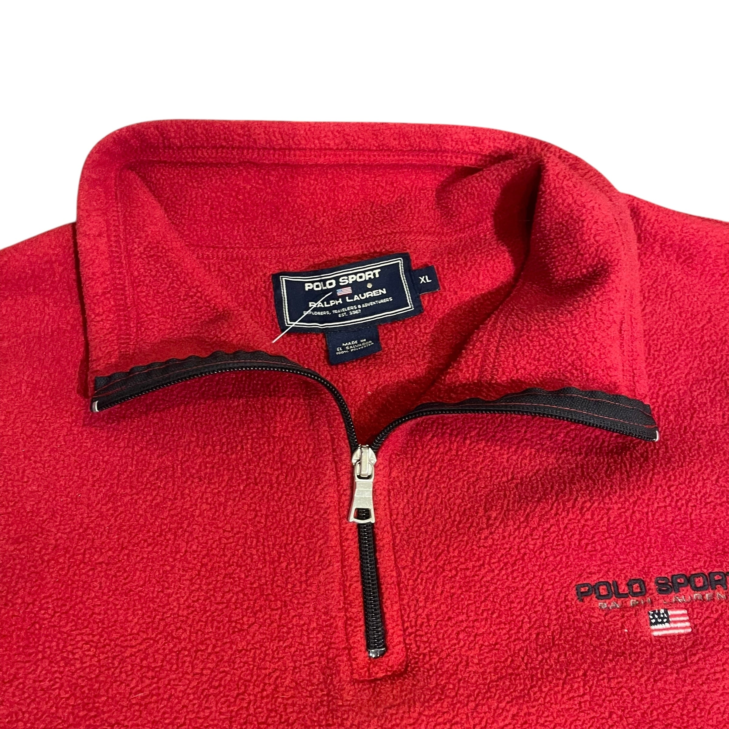 Vintage Polo Sport Adjustable Red Fleece