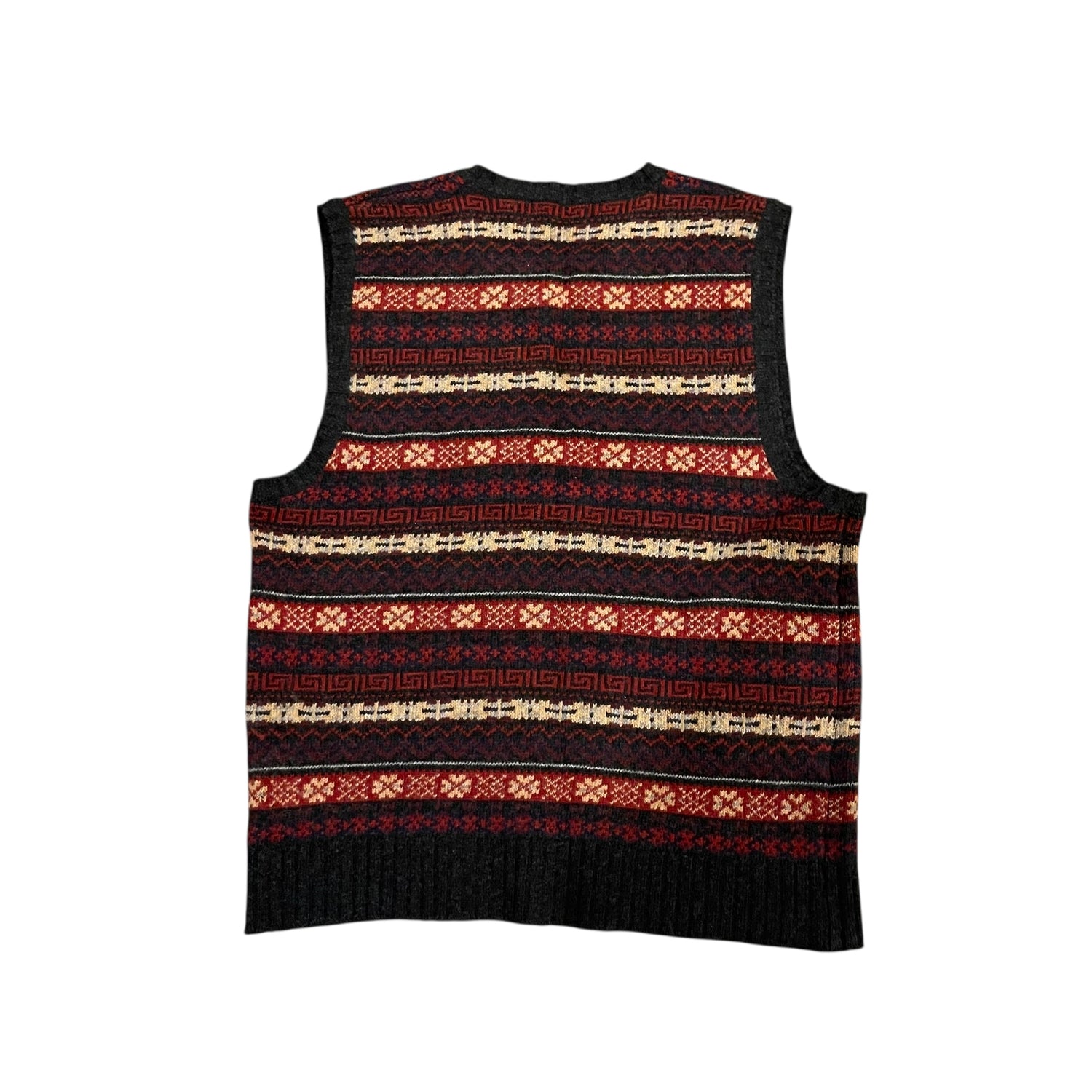 Vintage Structure Urban Wear Multi-print Sweater Vest
