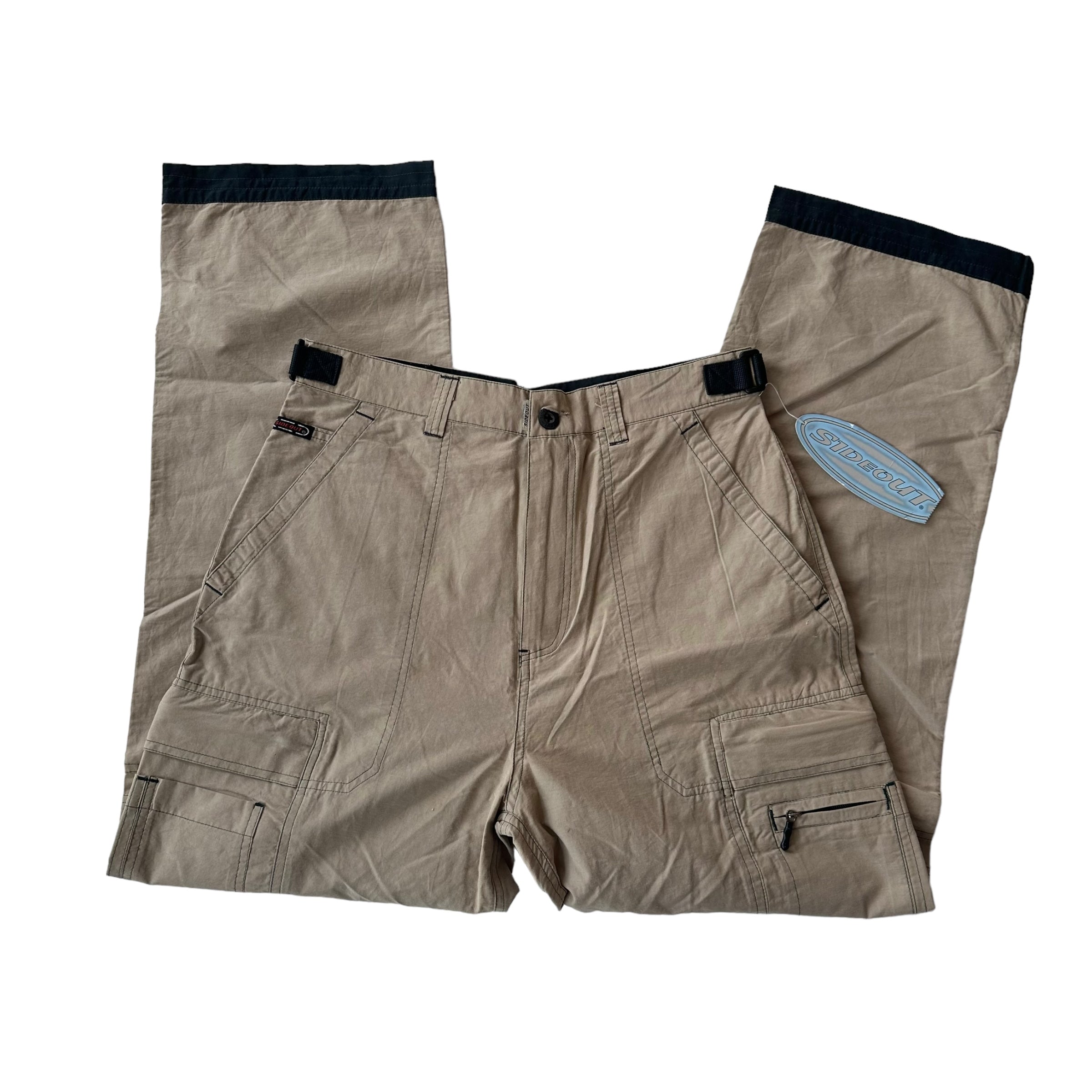 Y2k Sideout Tan Nylon Hiker Pants