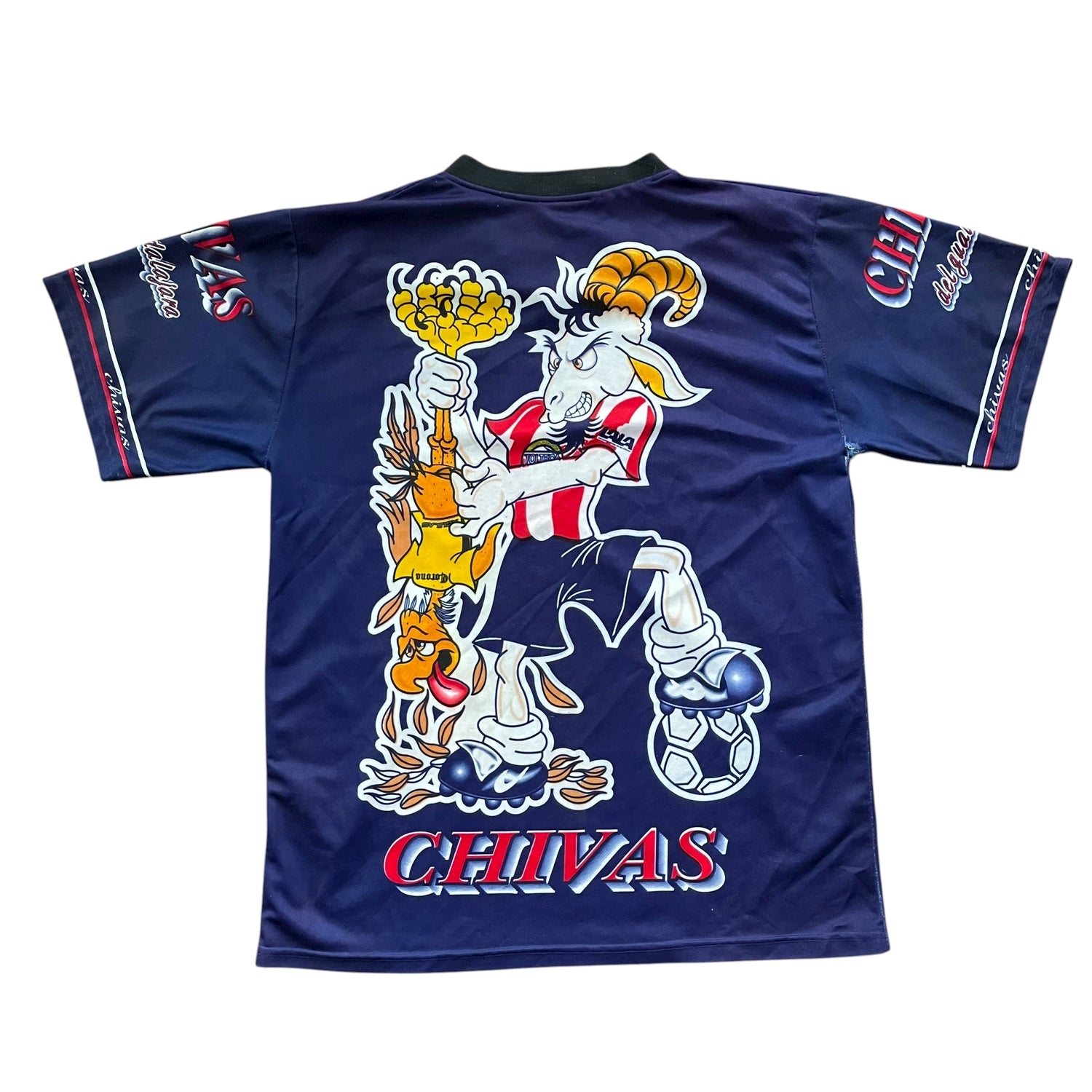 Vintage Chivas de Guadalajara Navy AOP Caricature Jersey