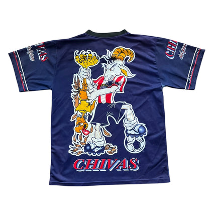 Vintage Chivas de Guadalajara Navy AOP Caricature Jersey