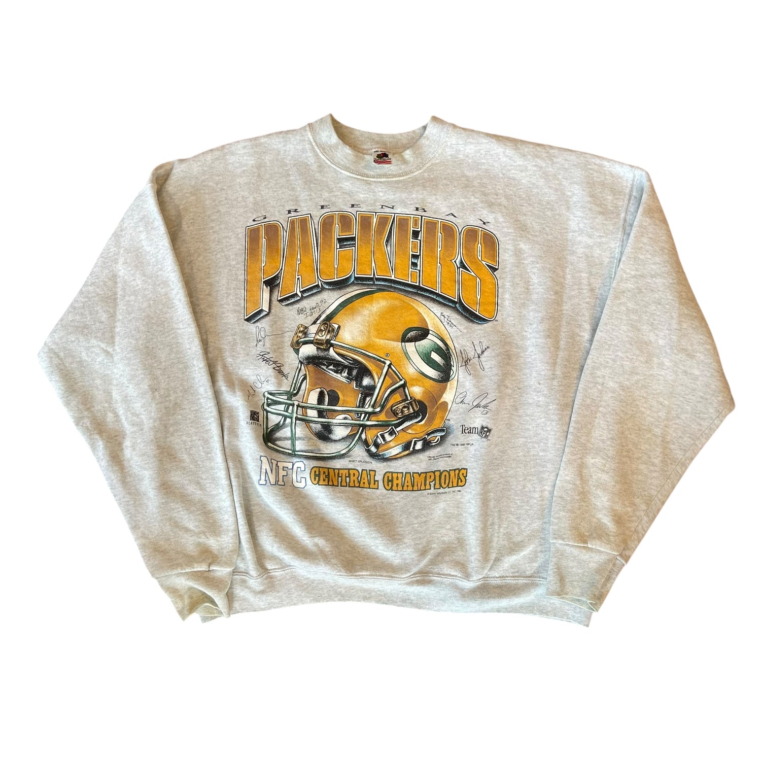 Vintage 1995 Green Bay Packers NFC Central Gray Sweatshirt