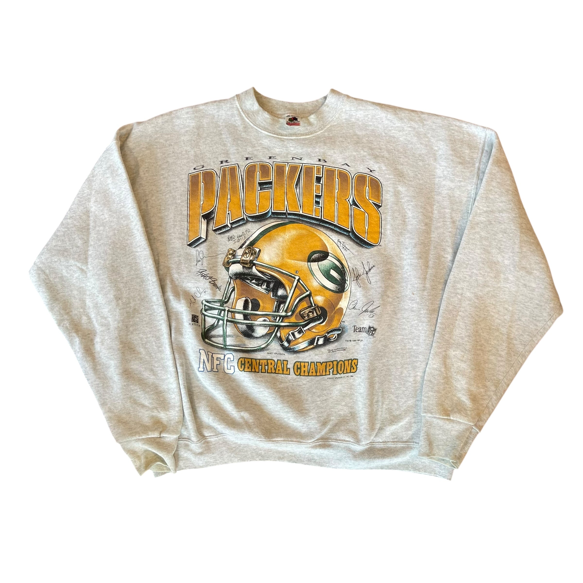 Vintage 1995 Green Bay Packers NFC Central Gray Sweatshirt