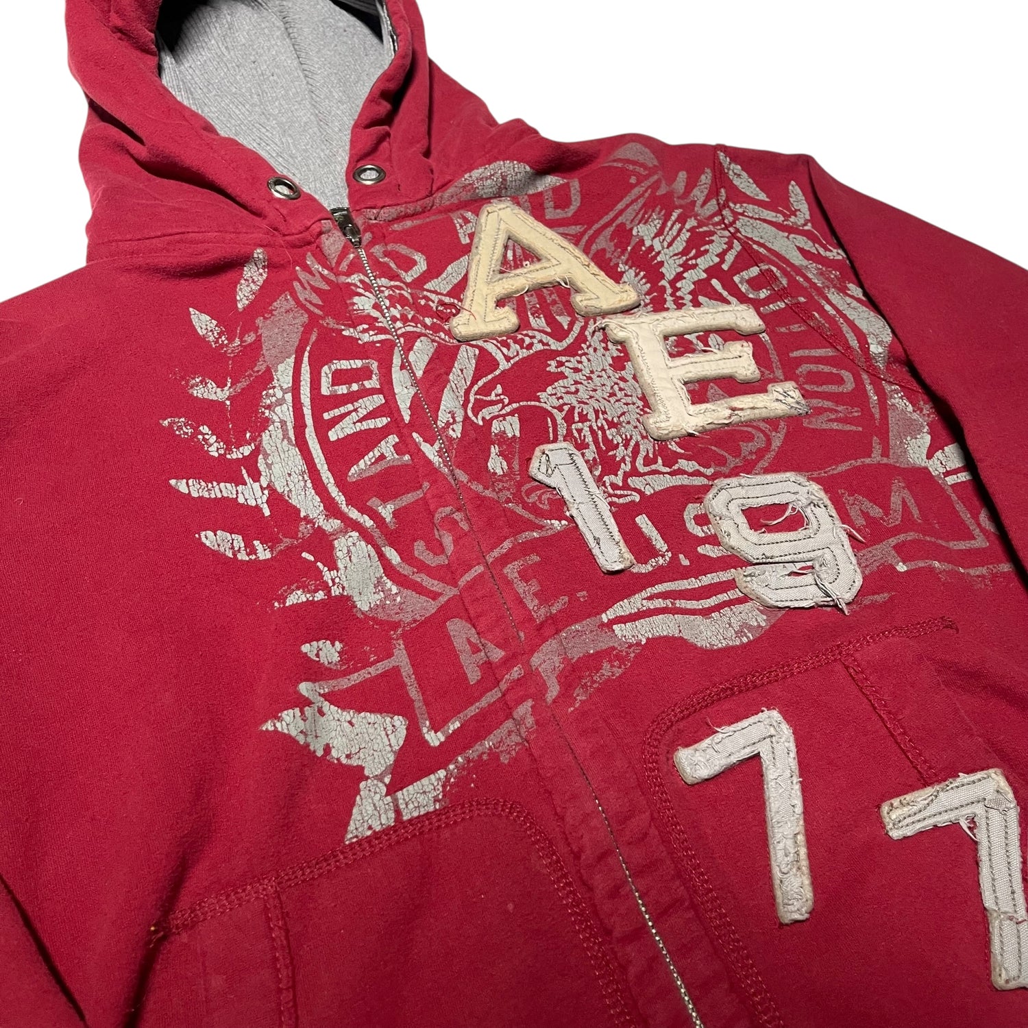 Y2K American Eagle Zip-Up Hoodie