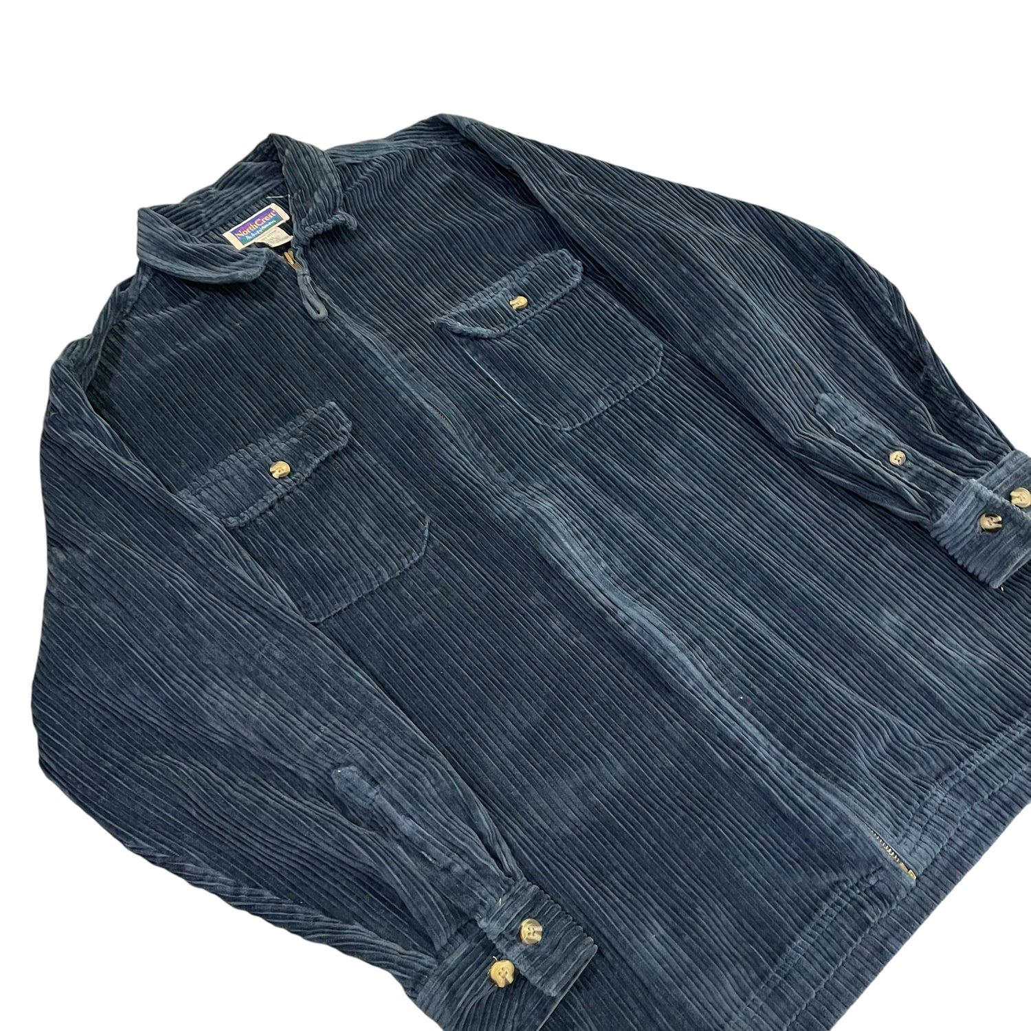 Vintage Long-Sleeve North Crest Corduroy Zip-Up Jacket