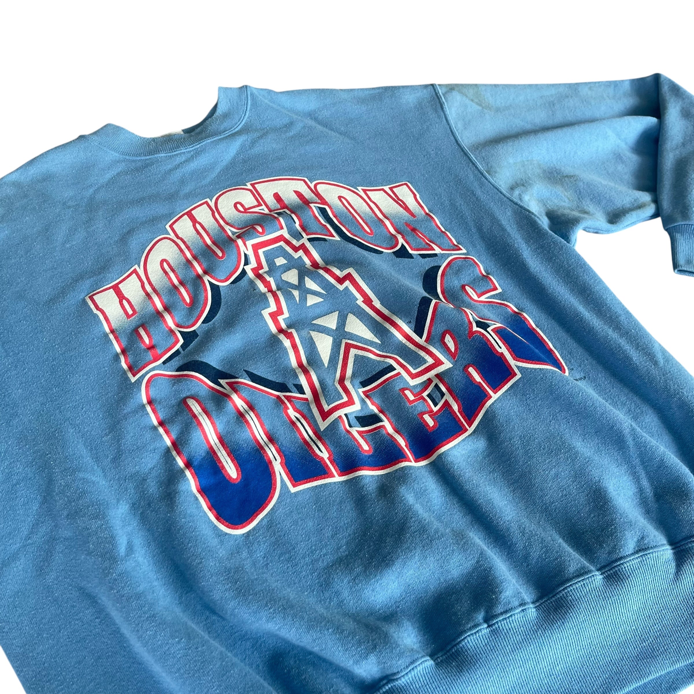 Vintage 1995 Houston Oilers Baby Blue Logo Crewneck