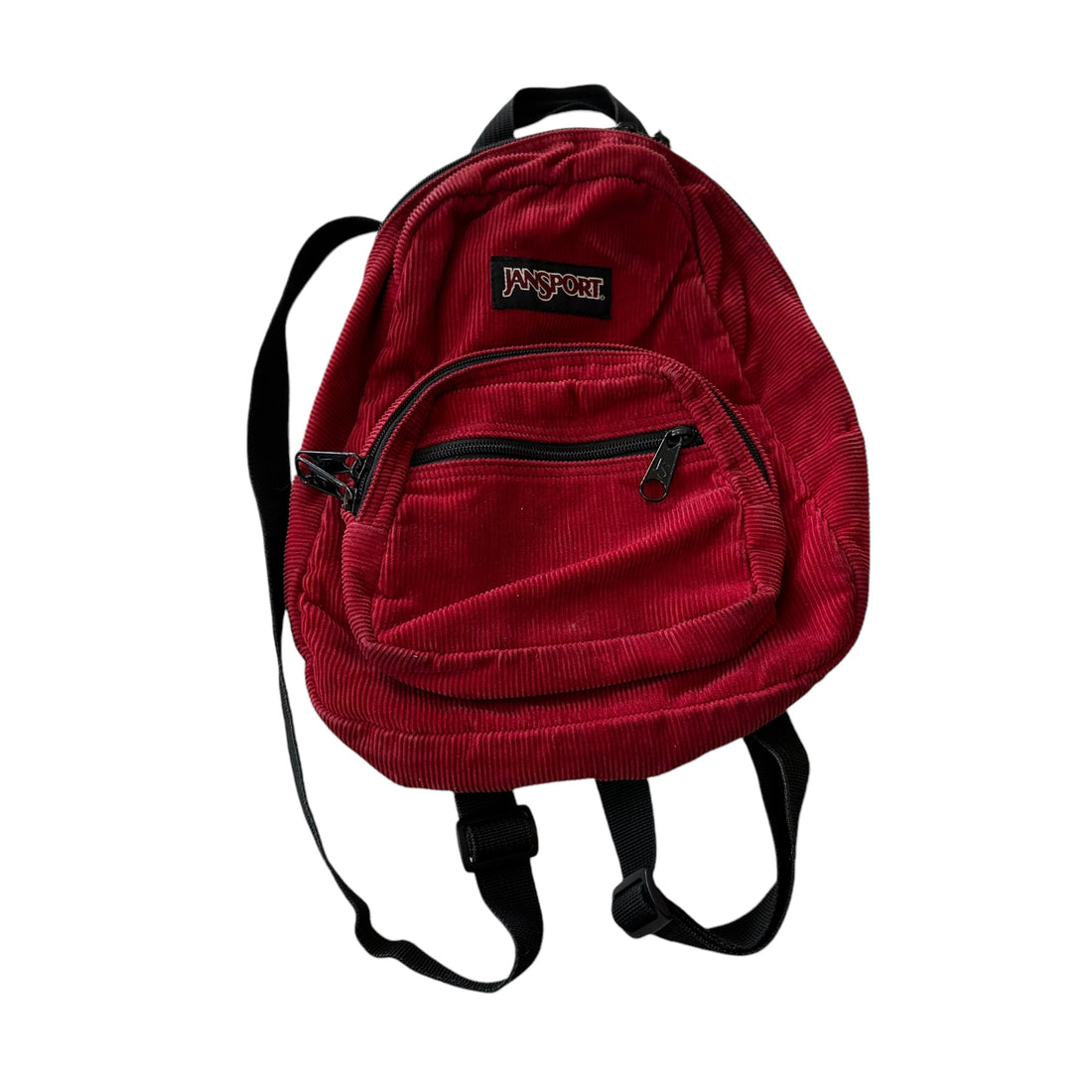 Vintage Jansport Red Corduroy Mini Backpack