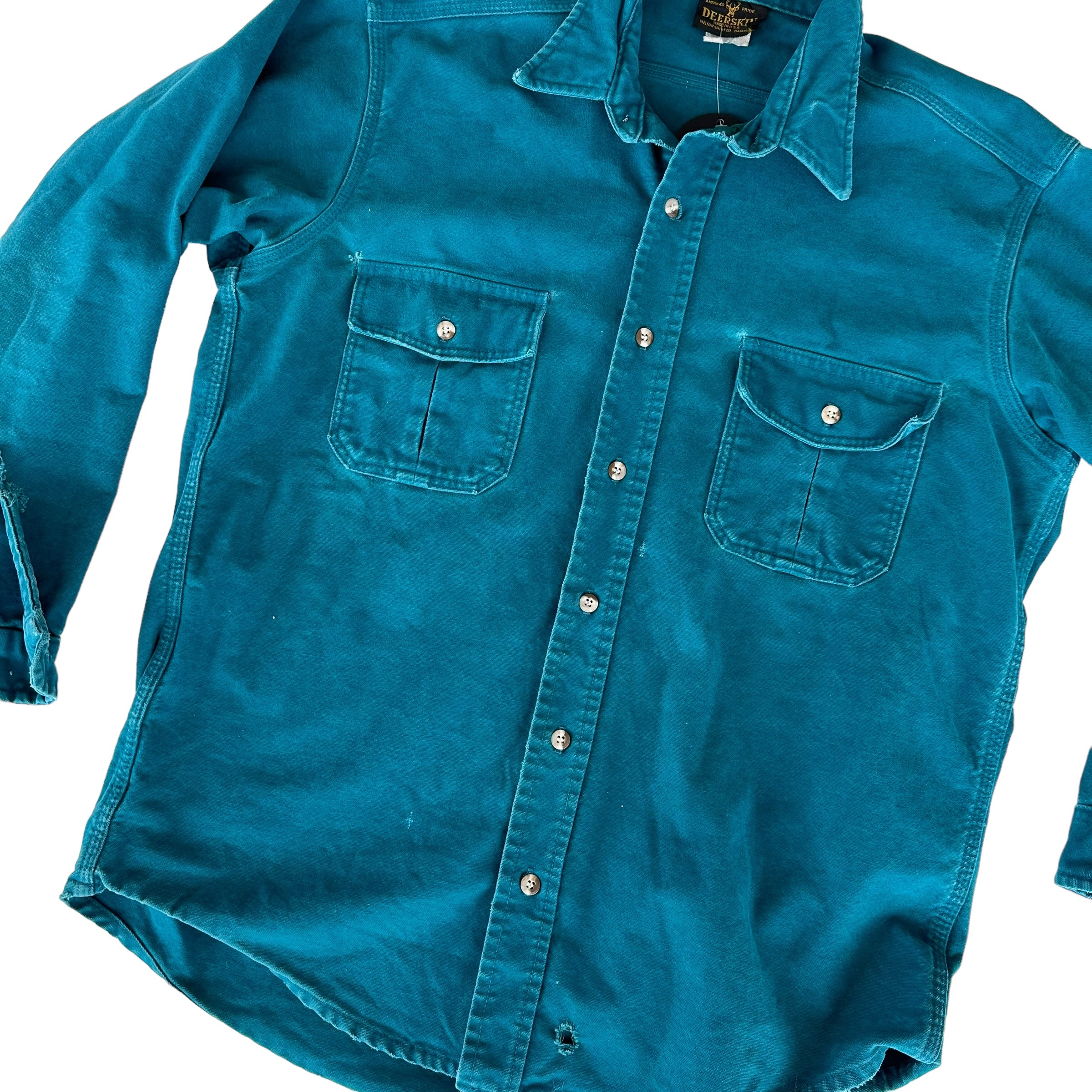 Teal Deerskin Flannel