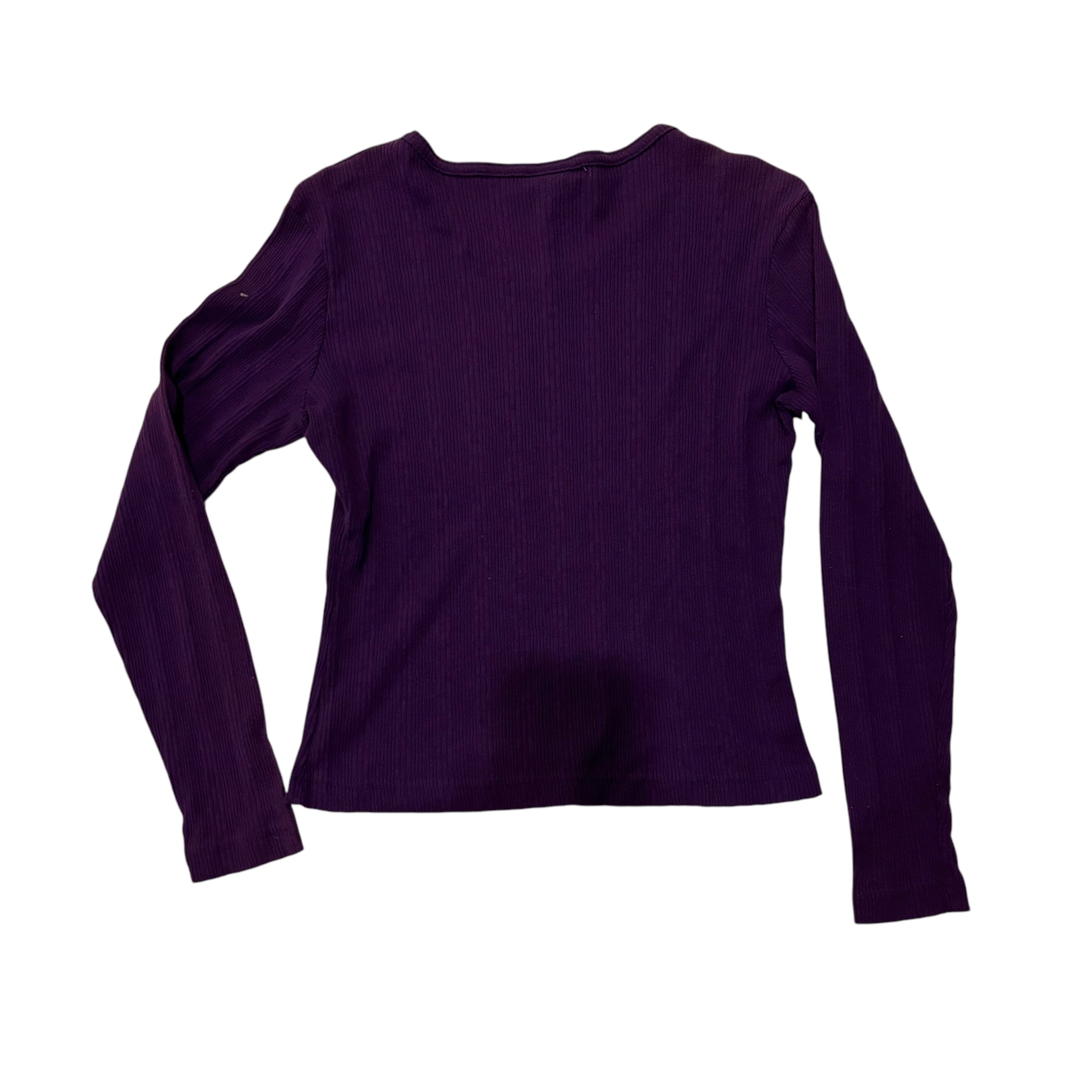 Y2k No Boundaries Purple Ribbed Femme Long Sleeve