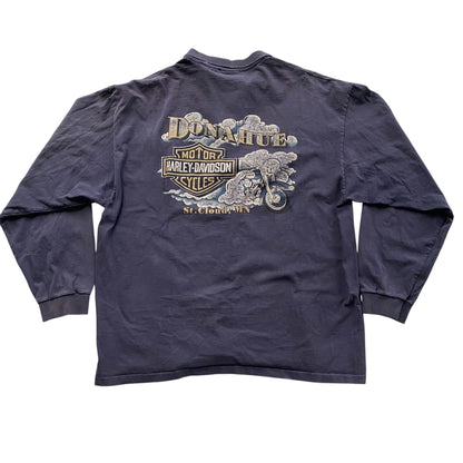 1997 Harley Davidson Graphic Long Sleeve Polo Shirt