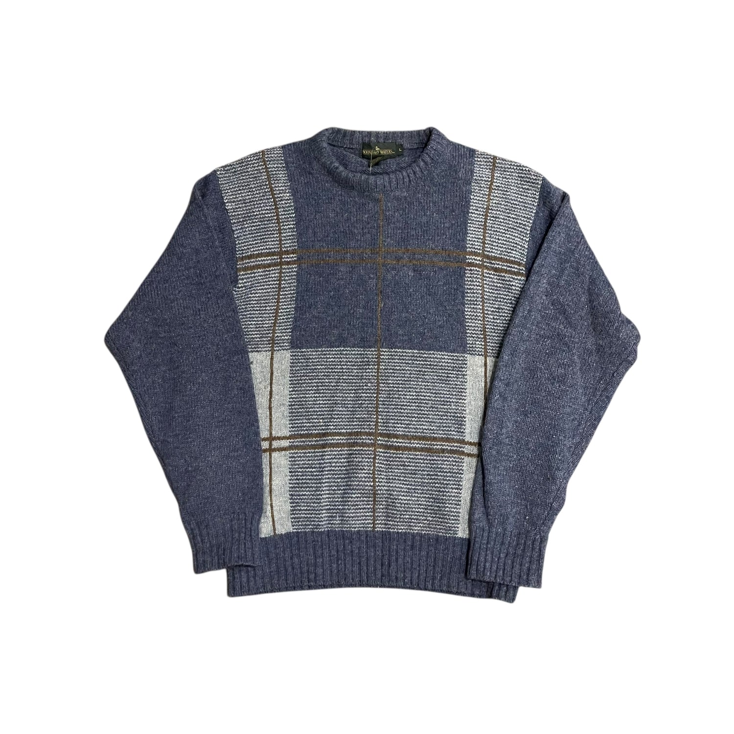 Vintage Boundary Waters Striped Wool Knit Sweater