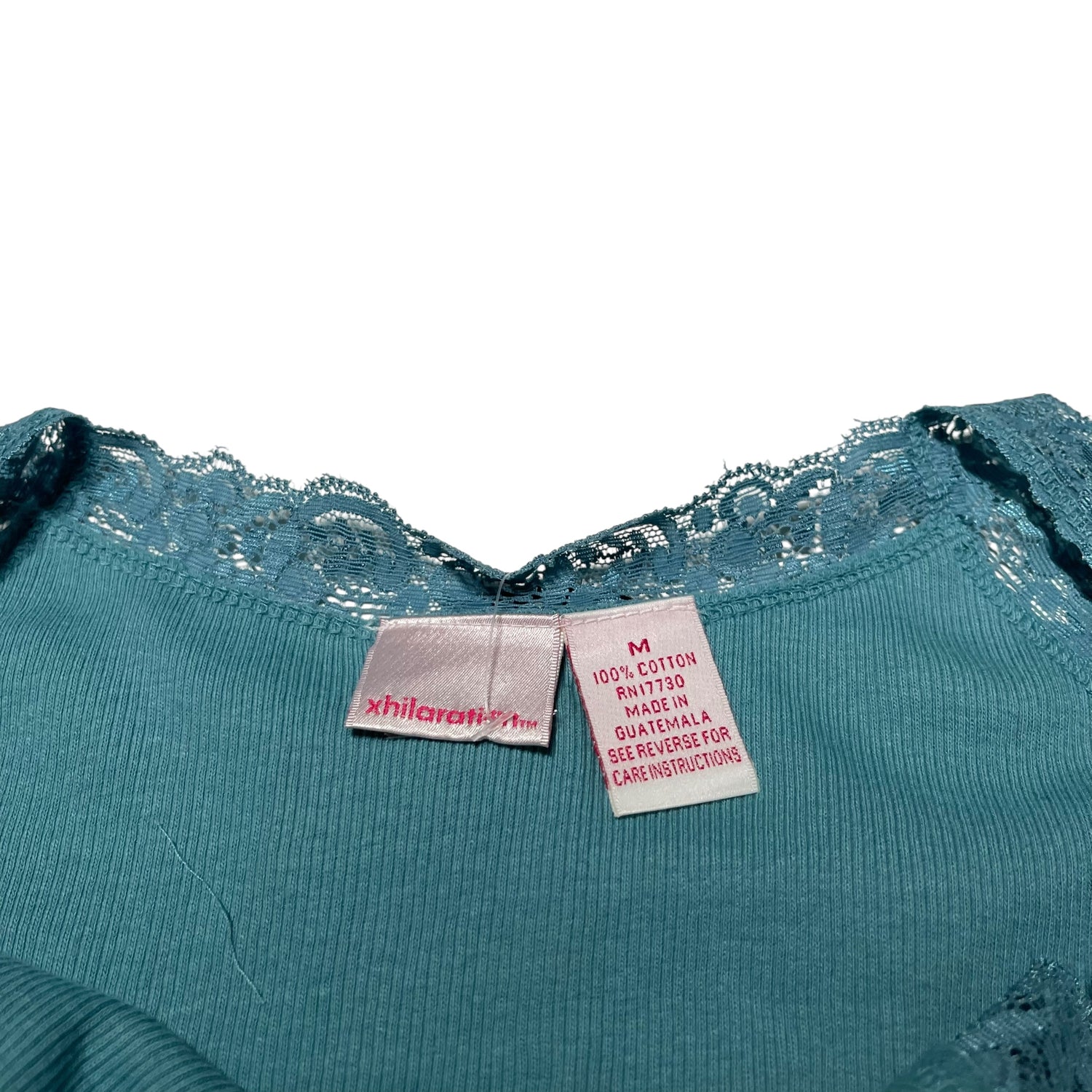 Y2K Aqua Blue Xhilaration Lace Tank Top