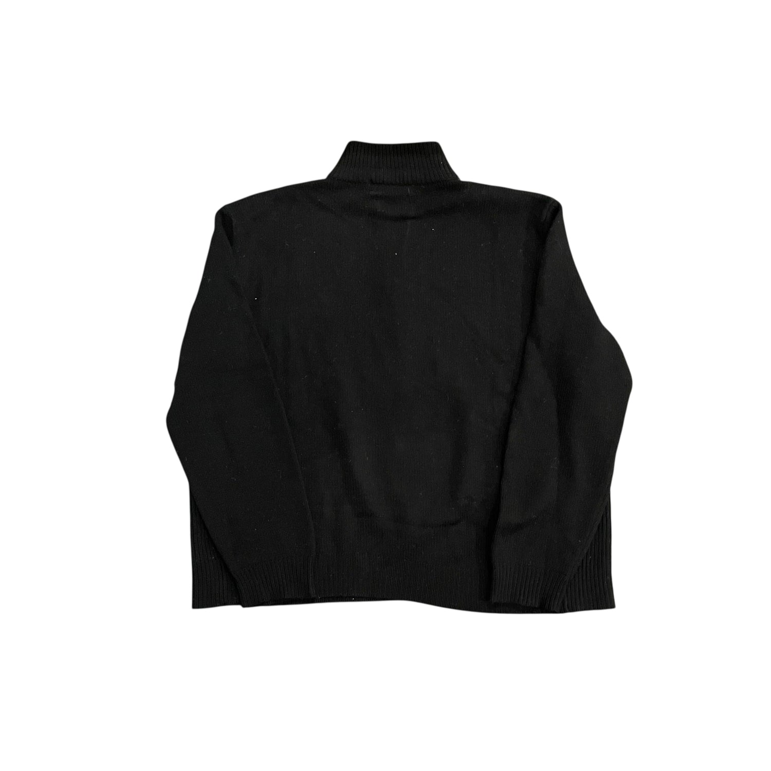 Polo Ralph Lauren Black Knit Quarter-Zip Sweatshirt