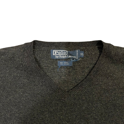 Y2K Polo Ralph Lauren Black Wool Sweater