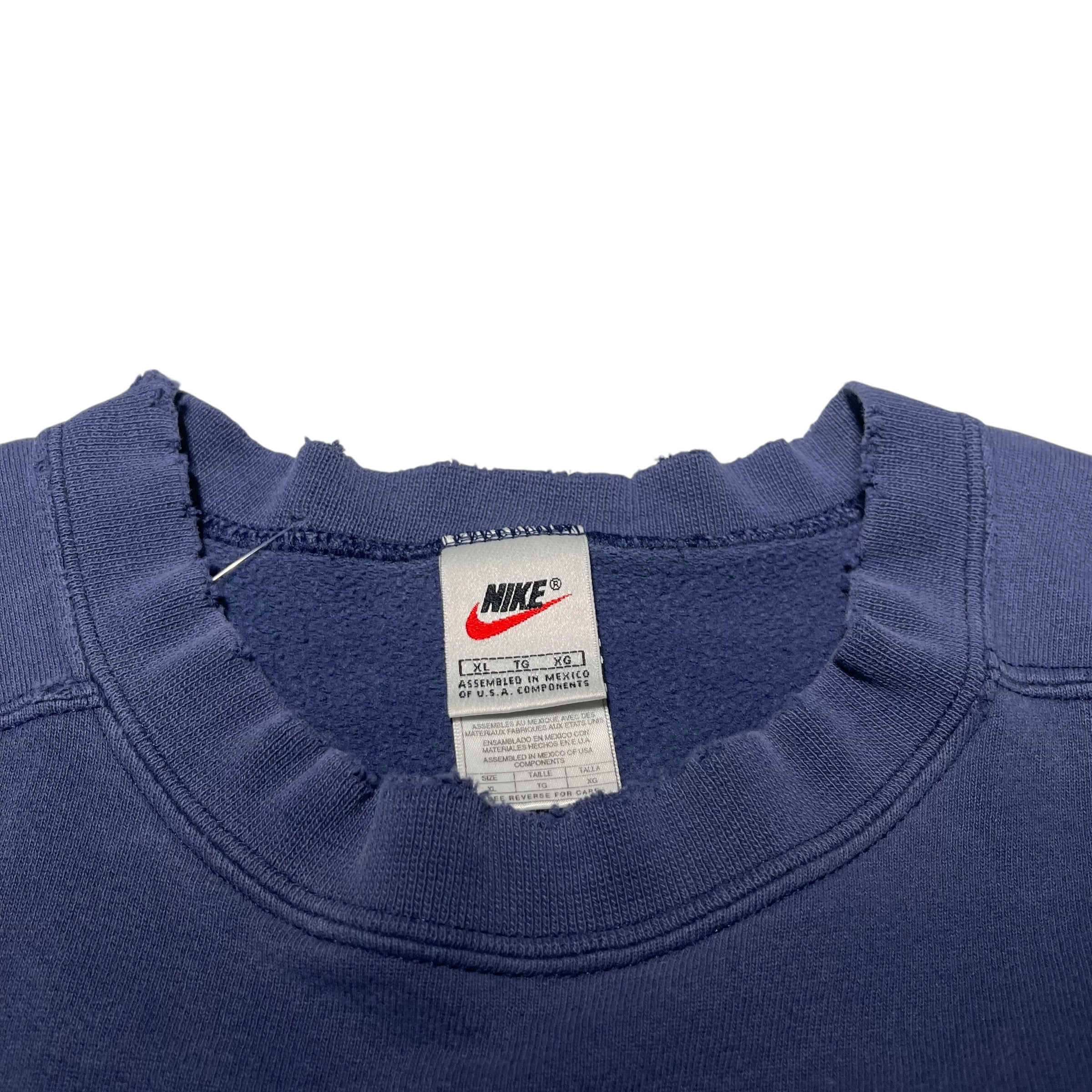 Vintage Y2K Nike Mini Swoosh Navy Crewneck