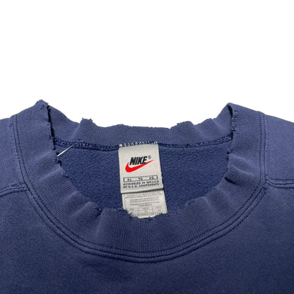 Vintage Y2K Nike Mini Swoosh Navy Crewneck