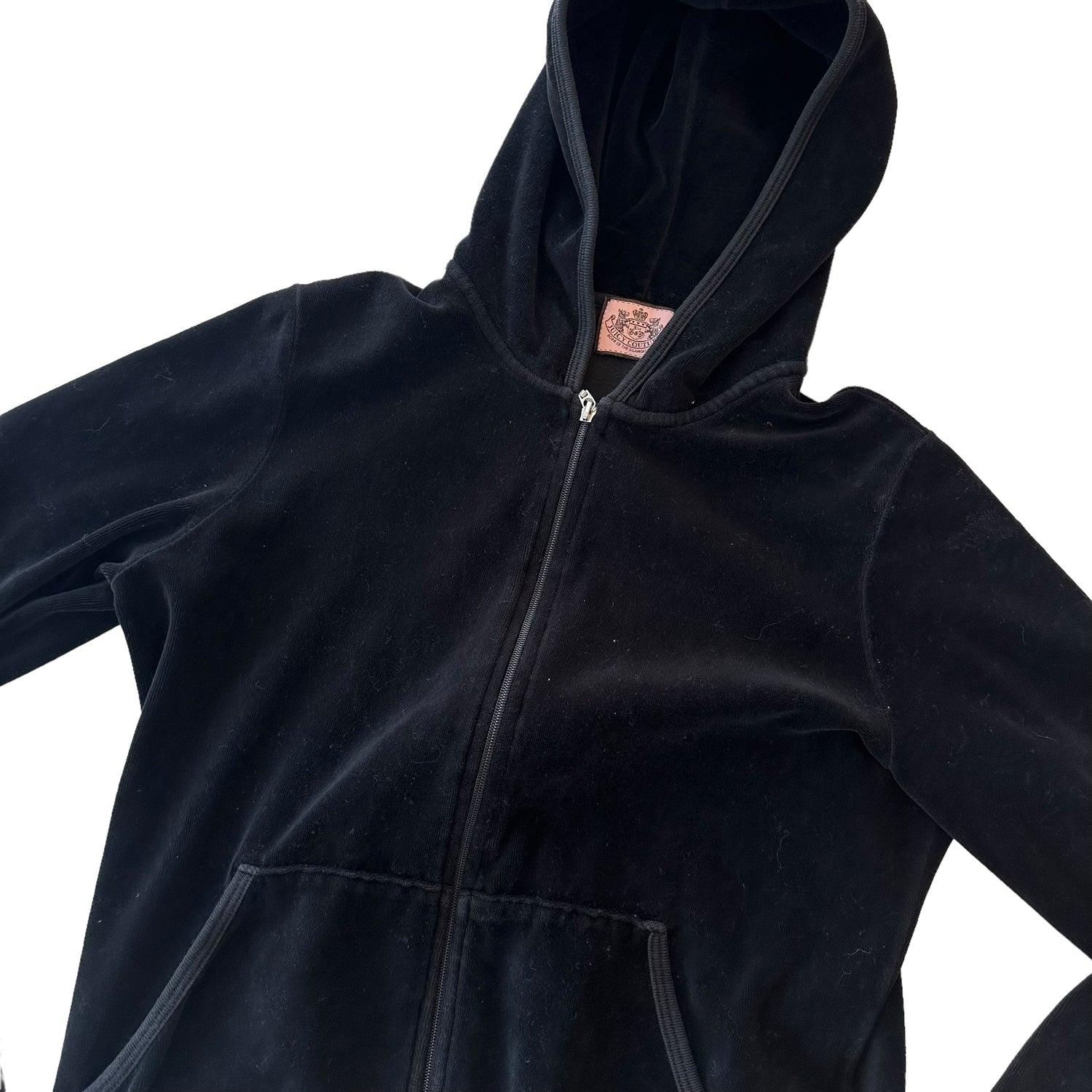 Y2k Juicy Couture Black Velour Zip Up