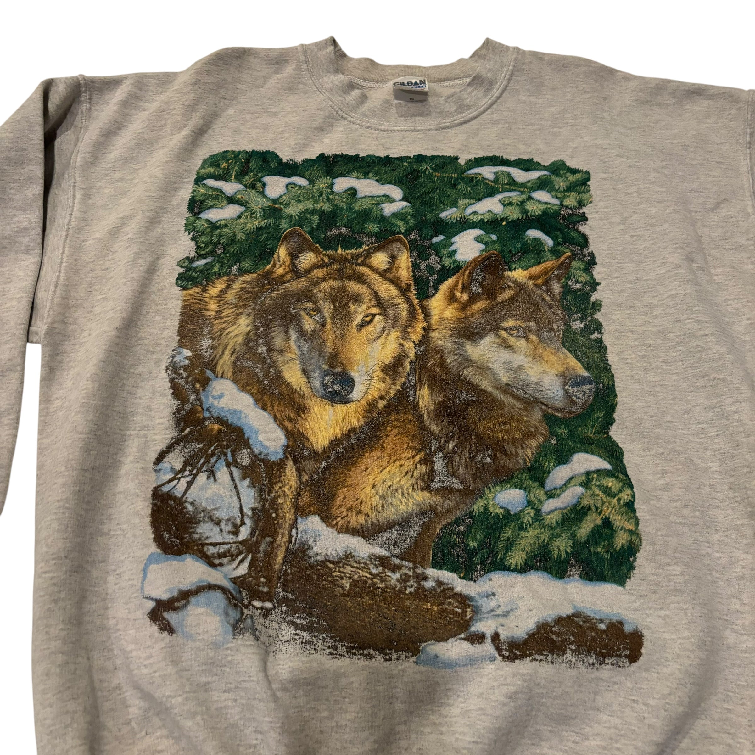 Vintage Wolf Nature Graphic Crewneck