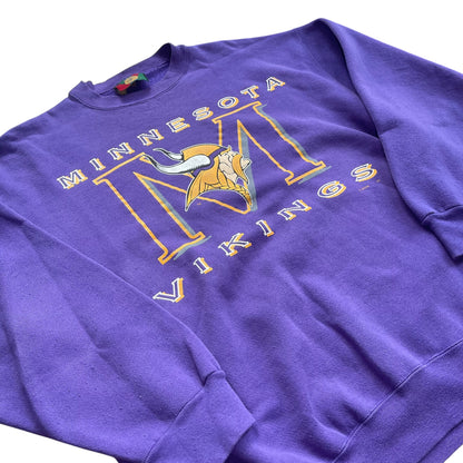 Vintage Minnesota Vikings Purple Signature Spell-Out Crewneck