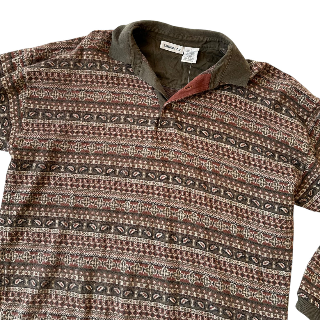 Vintage Liz Claiborne Paisley Print Rugby
