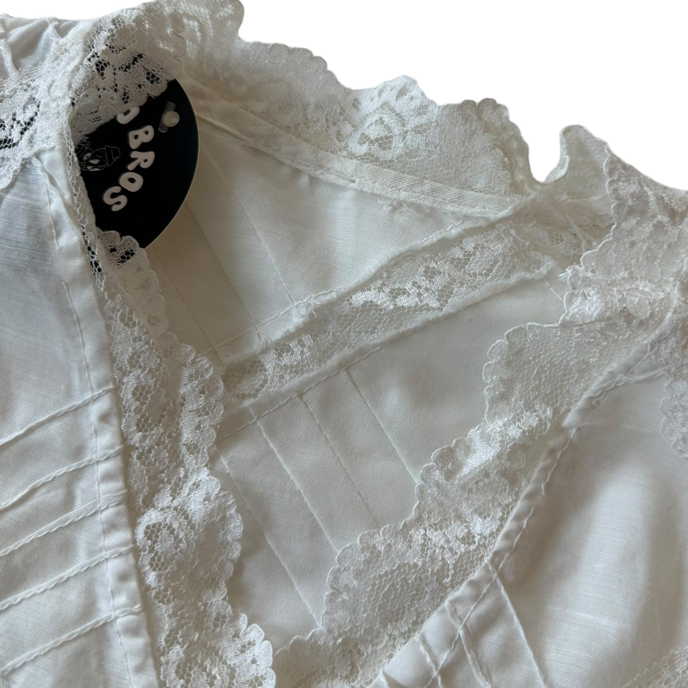 Vintage White Lace Button Up