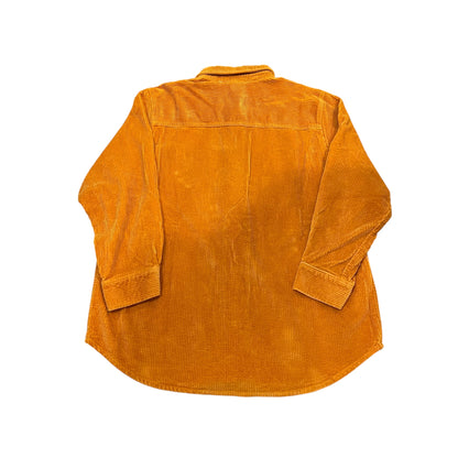 Vintage Burnt Orange Corduroy Button-Down Shirt