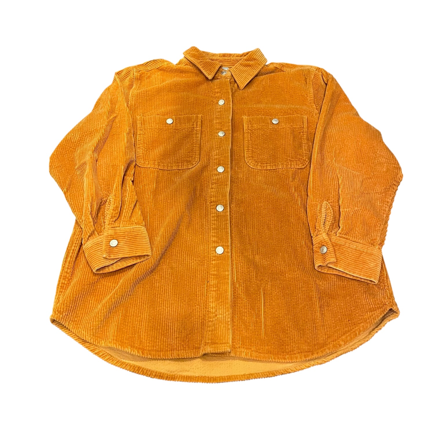 Vintage Burnt Orange Corduroy Button-Down Shirt