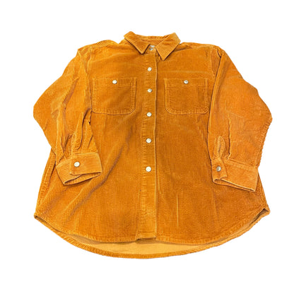 Vintage Burnt Orange Corduroy Button-Down Shirt