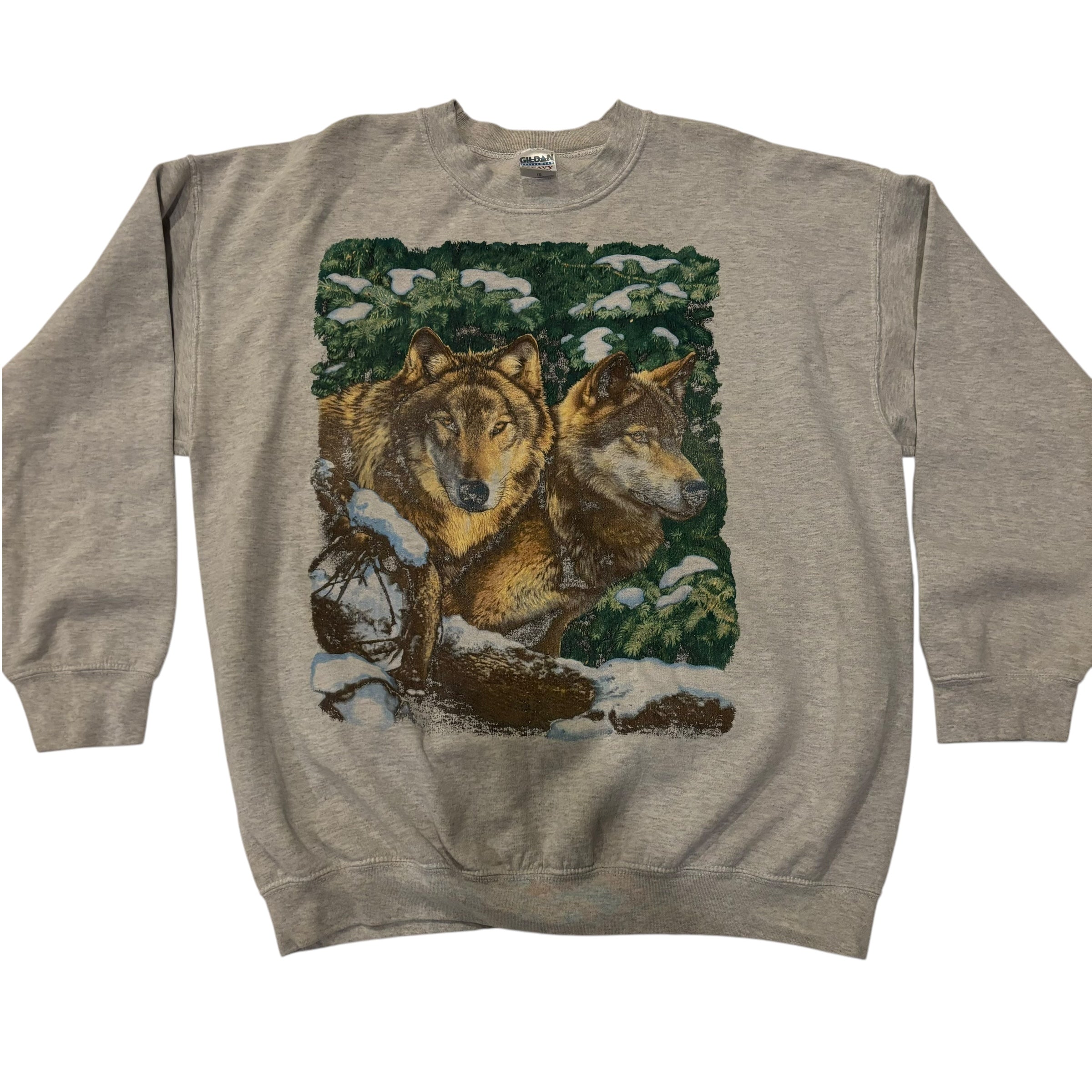 Vintage Wolf Nature Graphic Crewneck