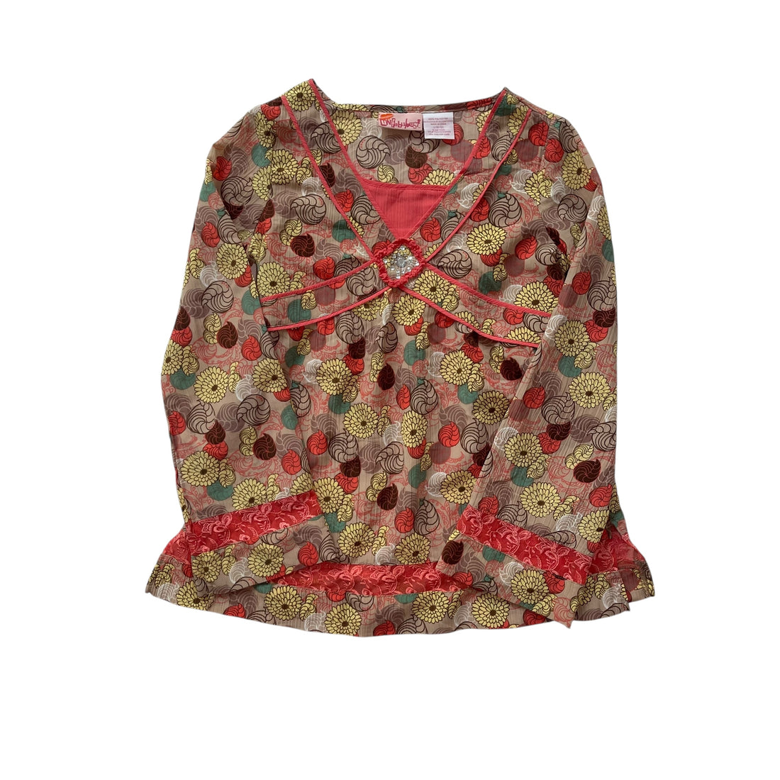 Y2k Nickelodeon Unfabulous Bedazzled Long Sleeve Blouse