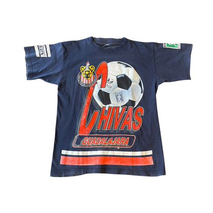 Vintage Chivas de Guadalajara Navy AOP Graphic T-Shirt