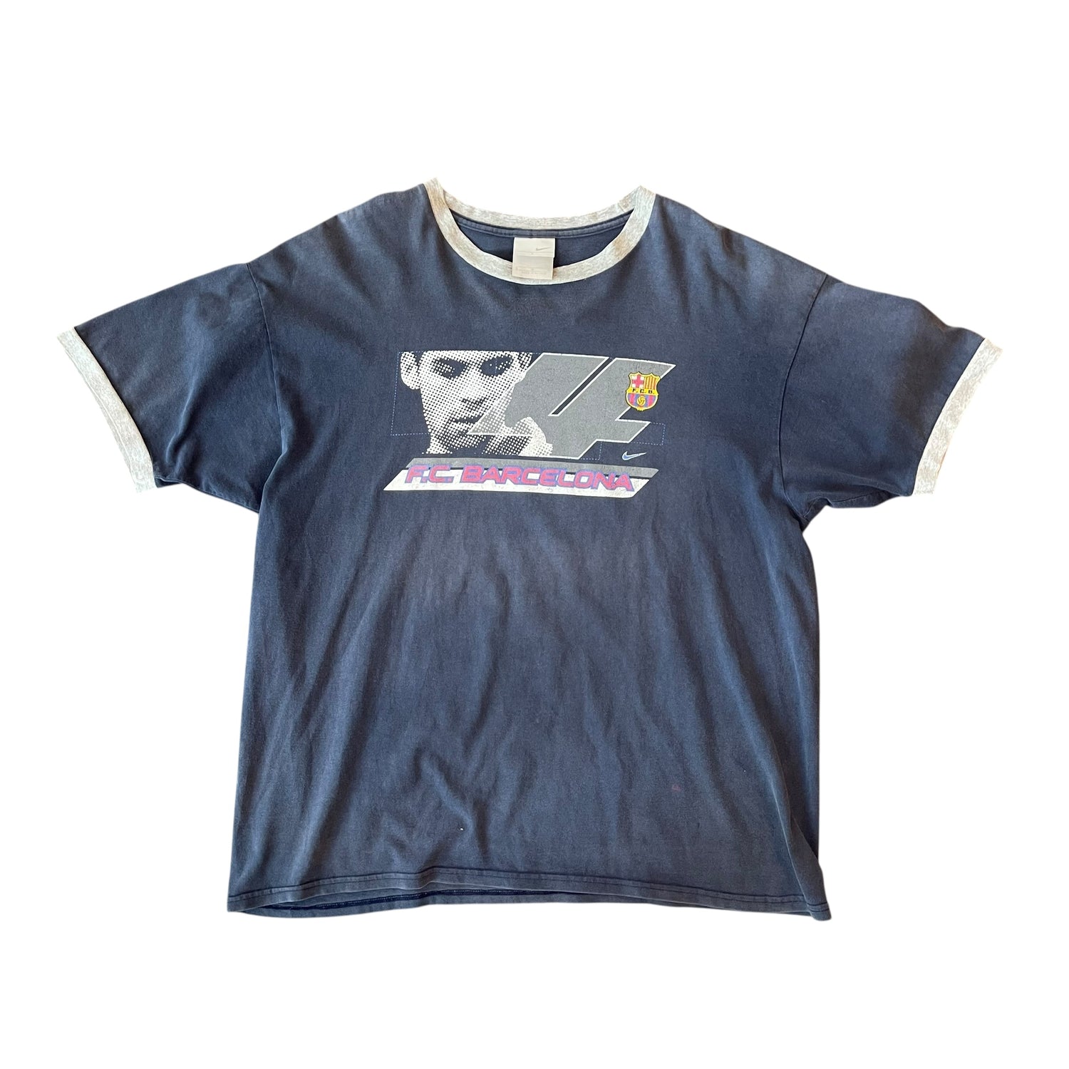 Vintage Nike Rafael Marquez F.C. Barcelona Navy T-Shirt
