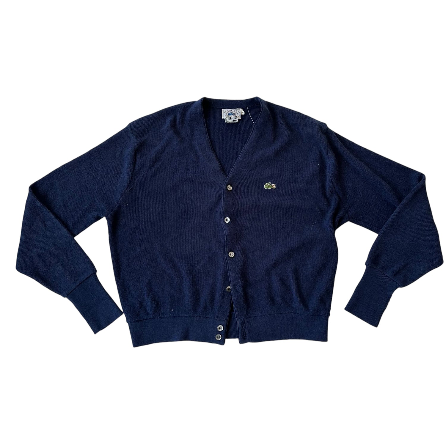 Vintage Lacoste Navy Knit Cardigan