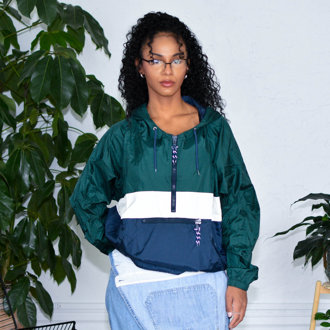 Vintage Gap Green Quarter Zip Windbreaker