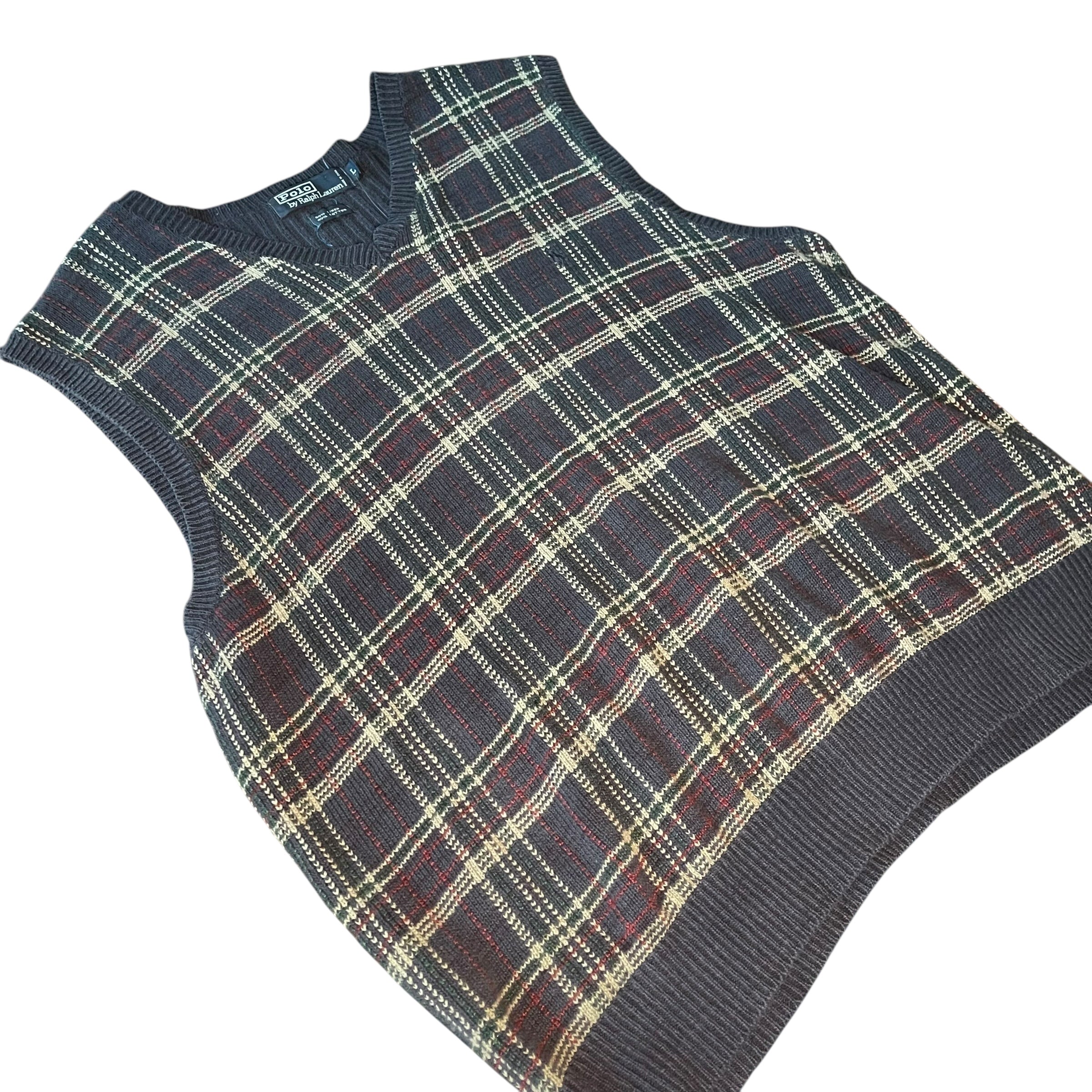 Vintage Y2K Knit Polo Ralph Lauren Sweater Vest
