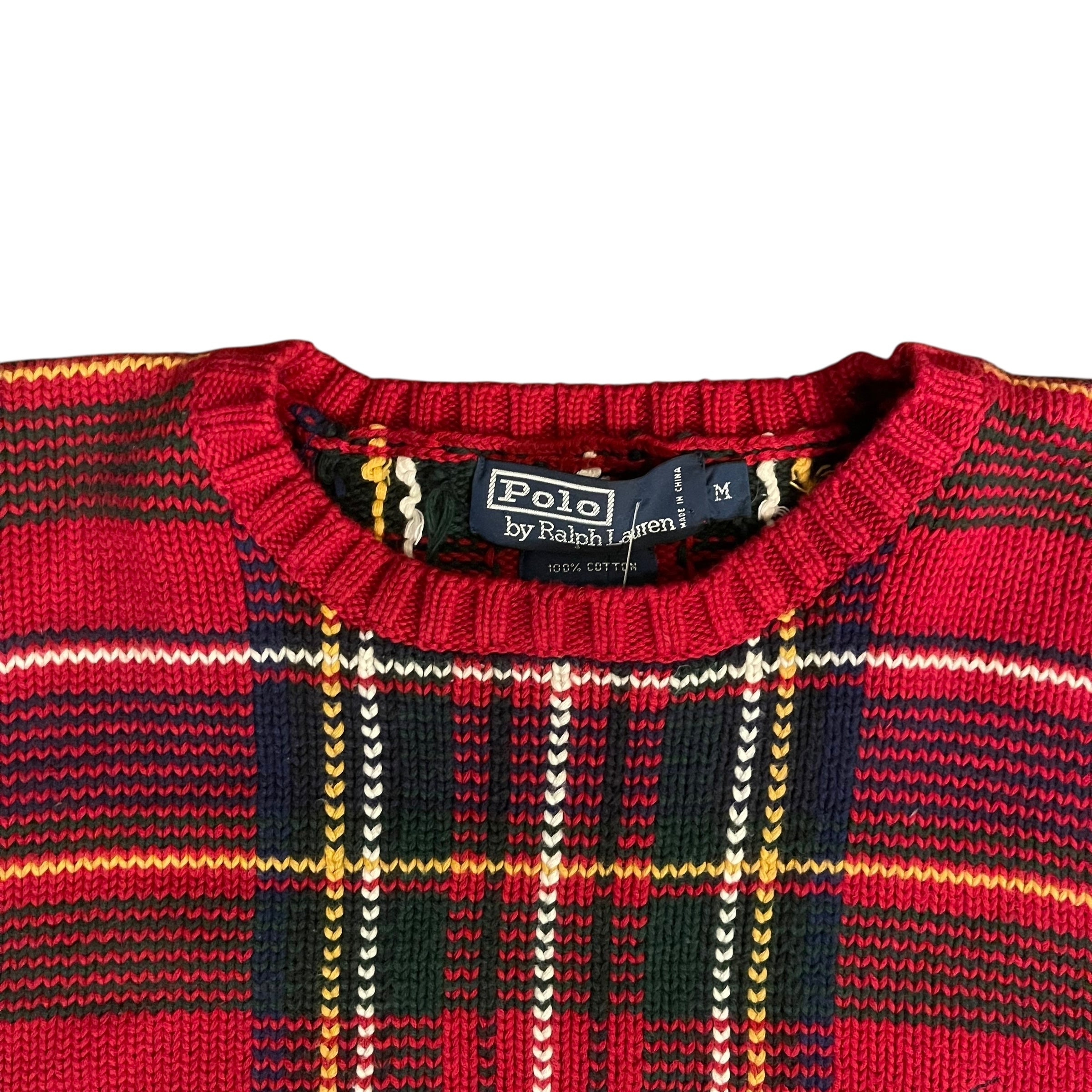 Y2K Polo Ralph Lauren Plaid Knit Sweater